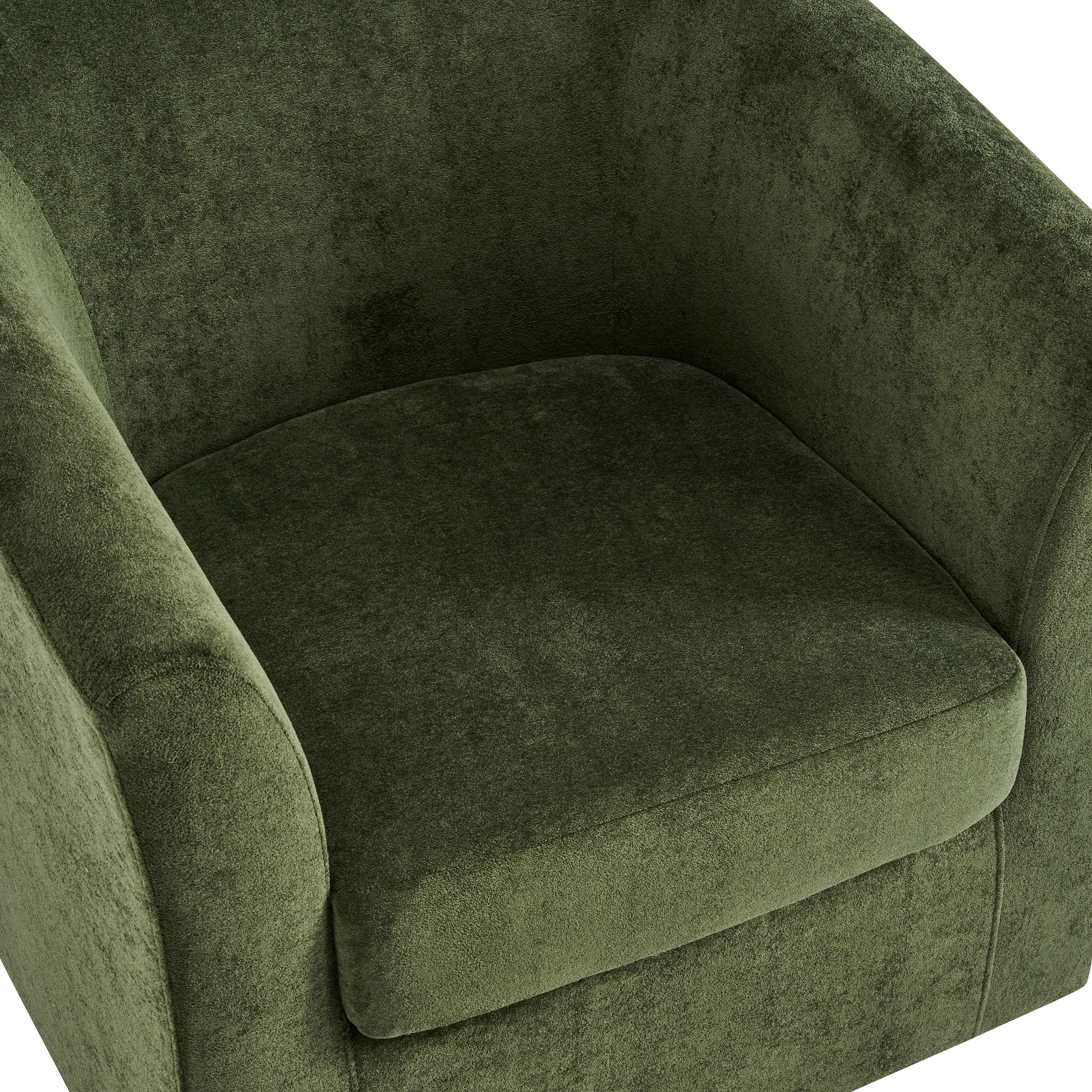 Wooden Base Swivel Accent Chair