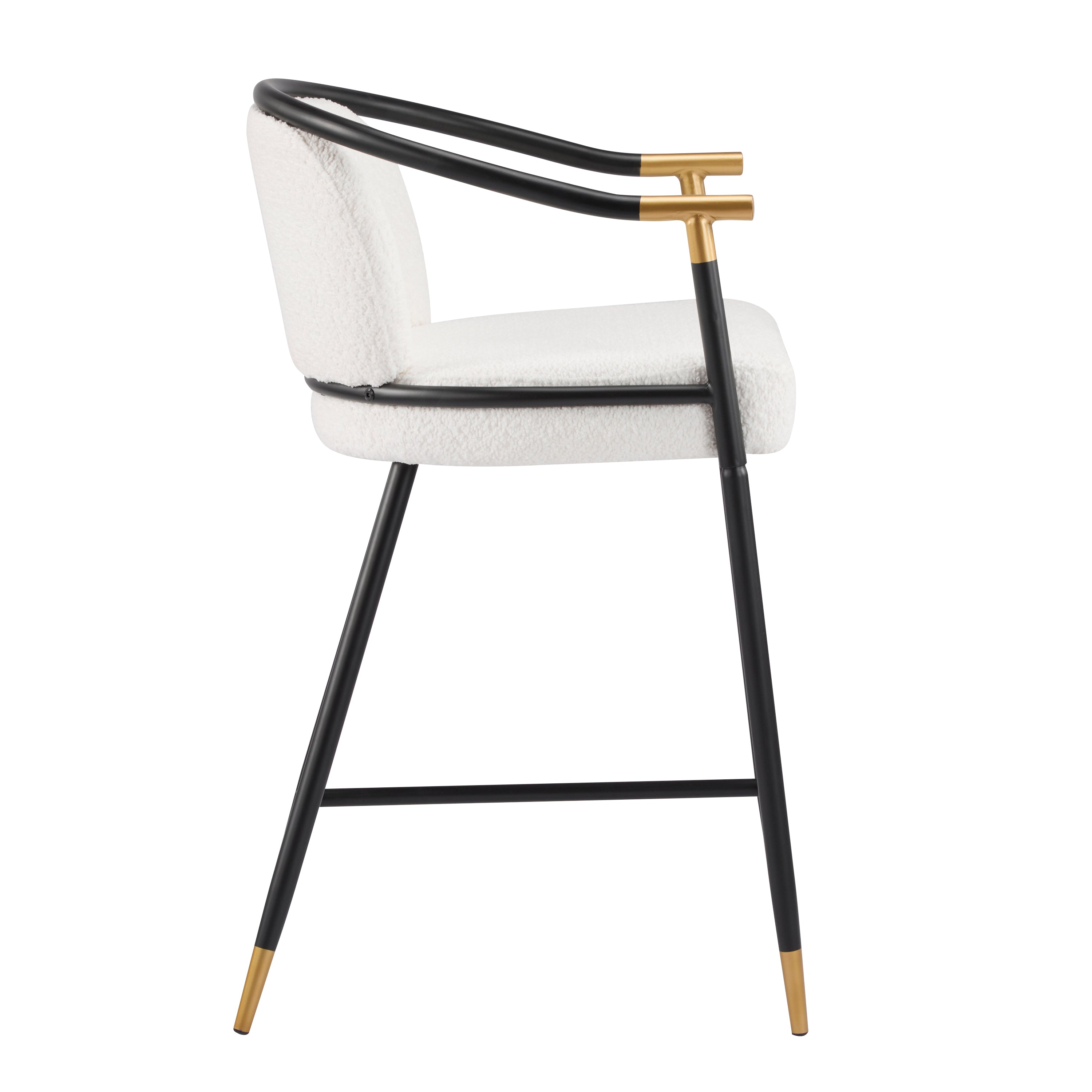 Hawthorn Upholstered Counter Stool with Metal Frame, Set of 2