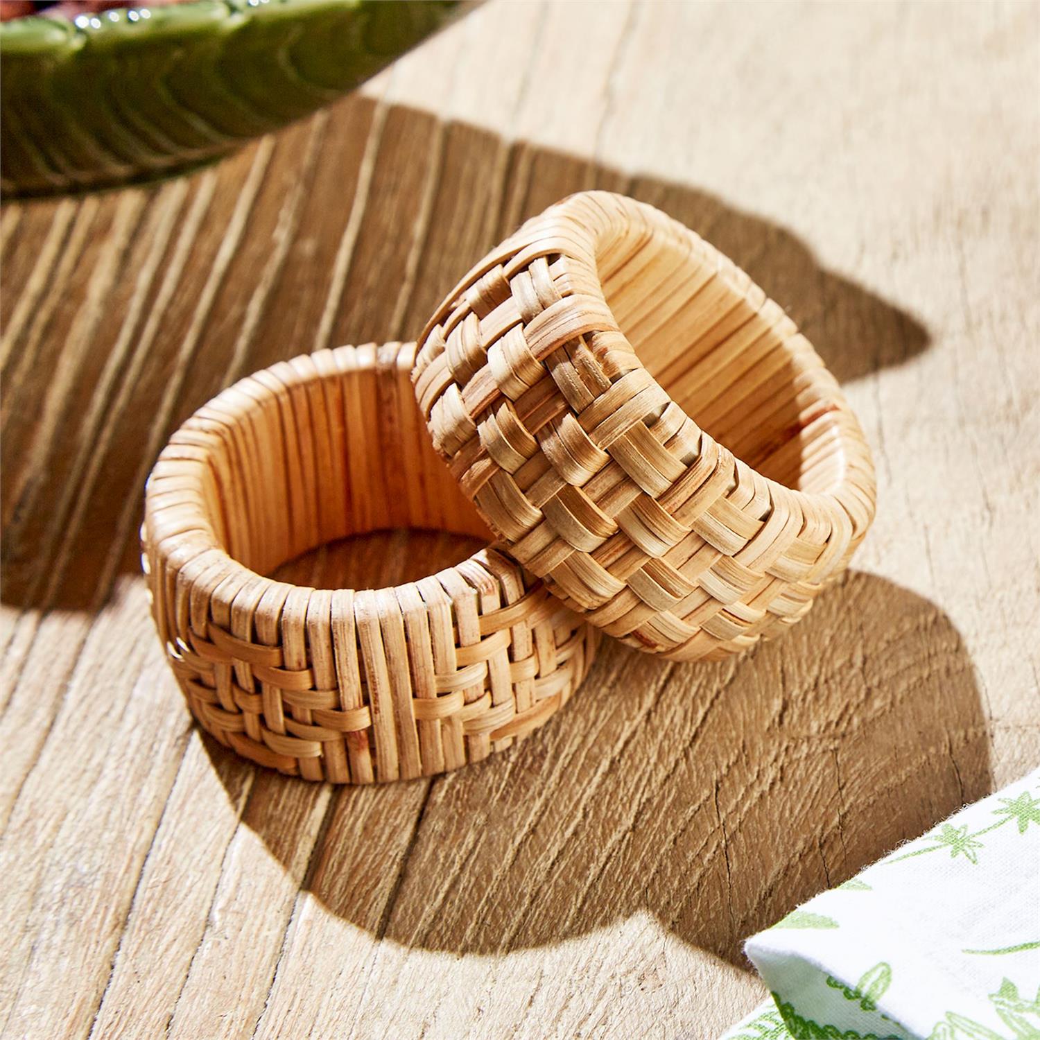 Cane Napkin Rings, Set of 4