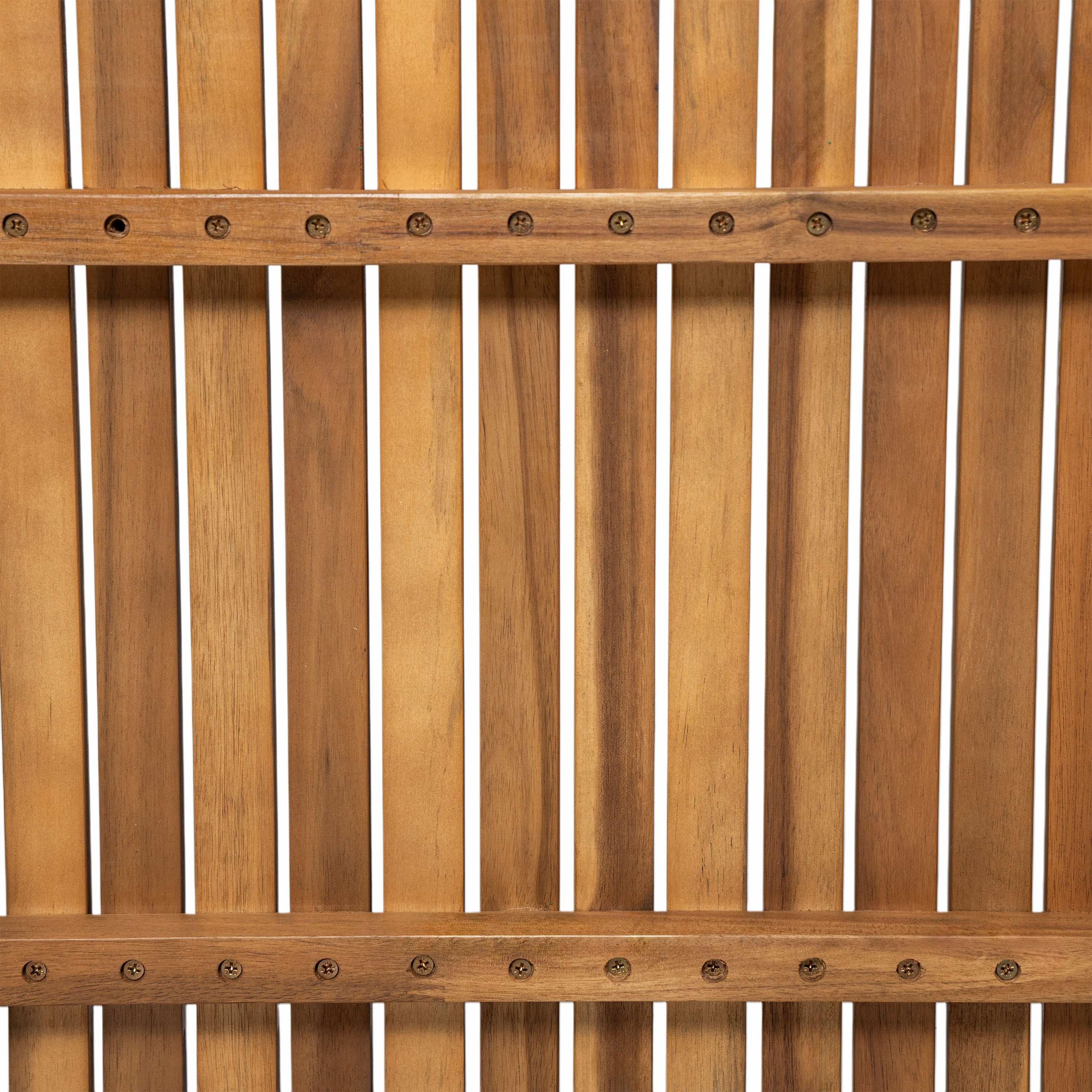 69' Acacia Wood Outdoor Dining Table with Slatted Top