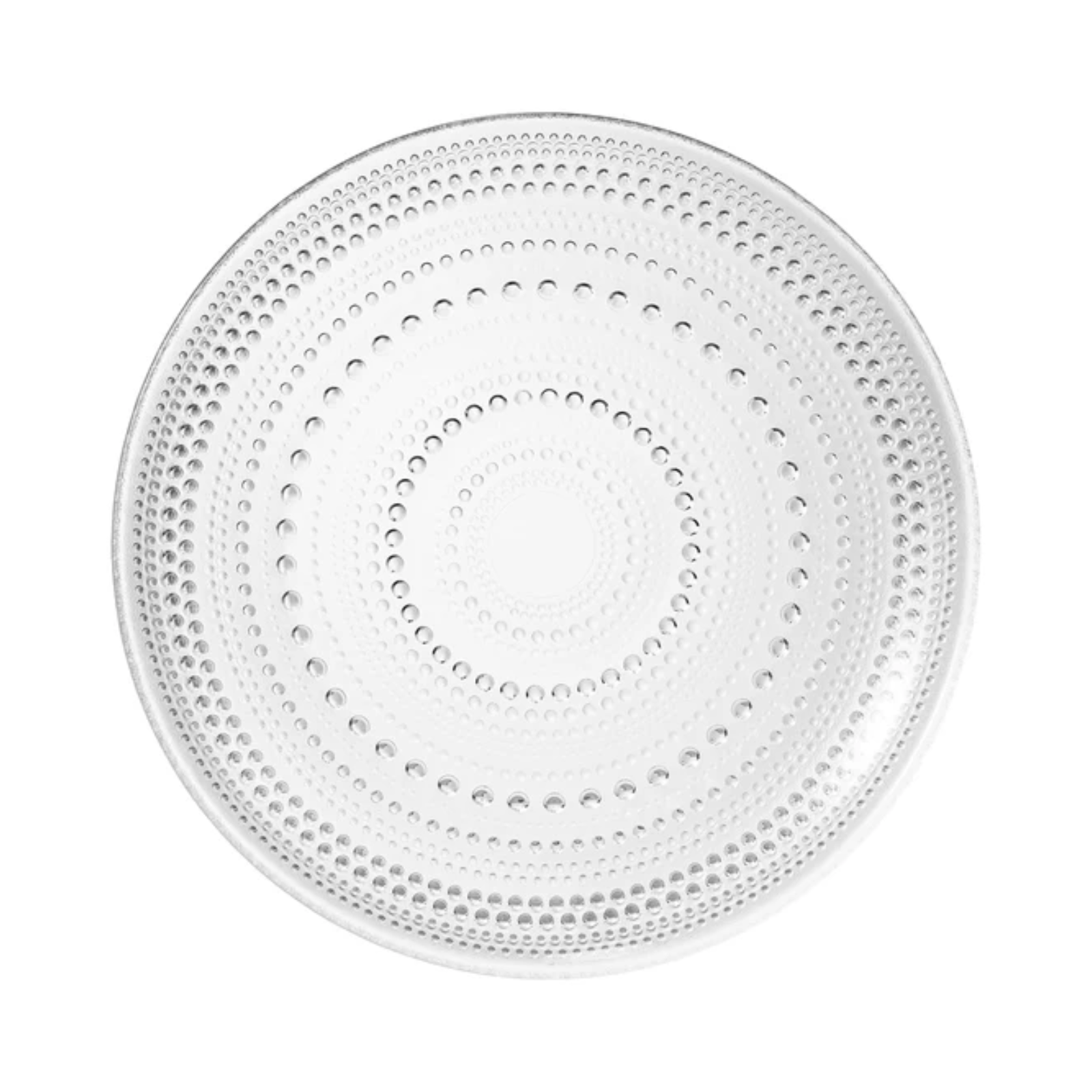 Glass Hobnail Dinner Plates, Set of 4