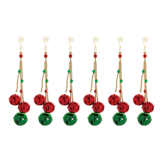Sleigh Bell Drop Ornament (Set of 6)