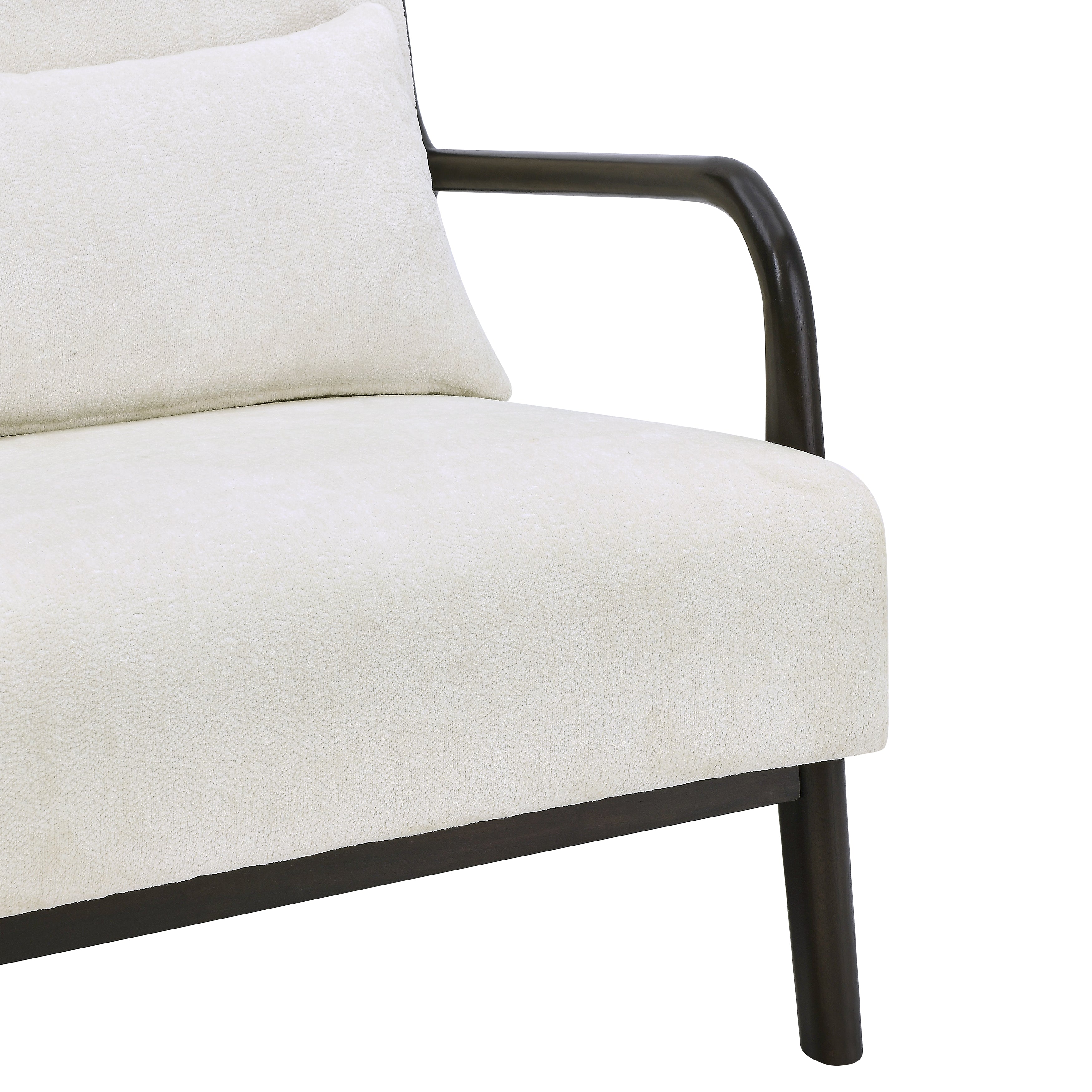 Eterna Mid-Century Modern Style Accent Chair with Removable Lumbar Pillow