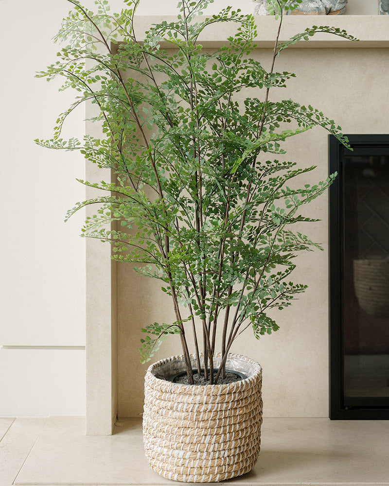 Faux Maidenhair Fern with Pot, 48 In