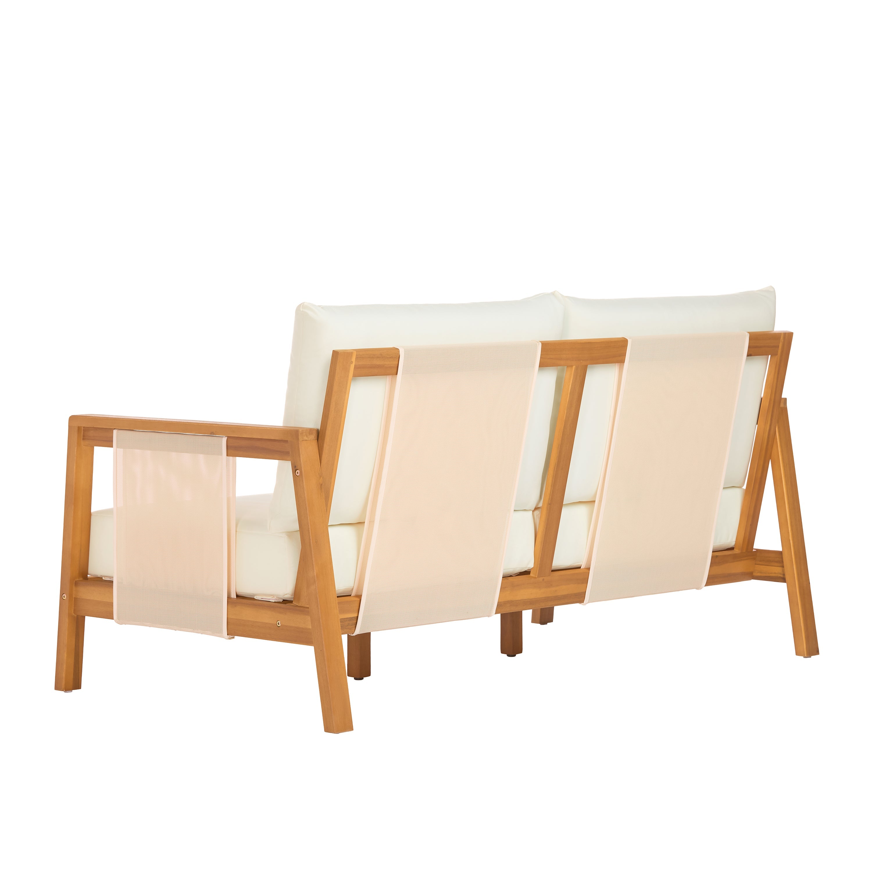 Khali 2 Piece Acacia Wood Outdoor Sofa Set with Cushions