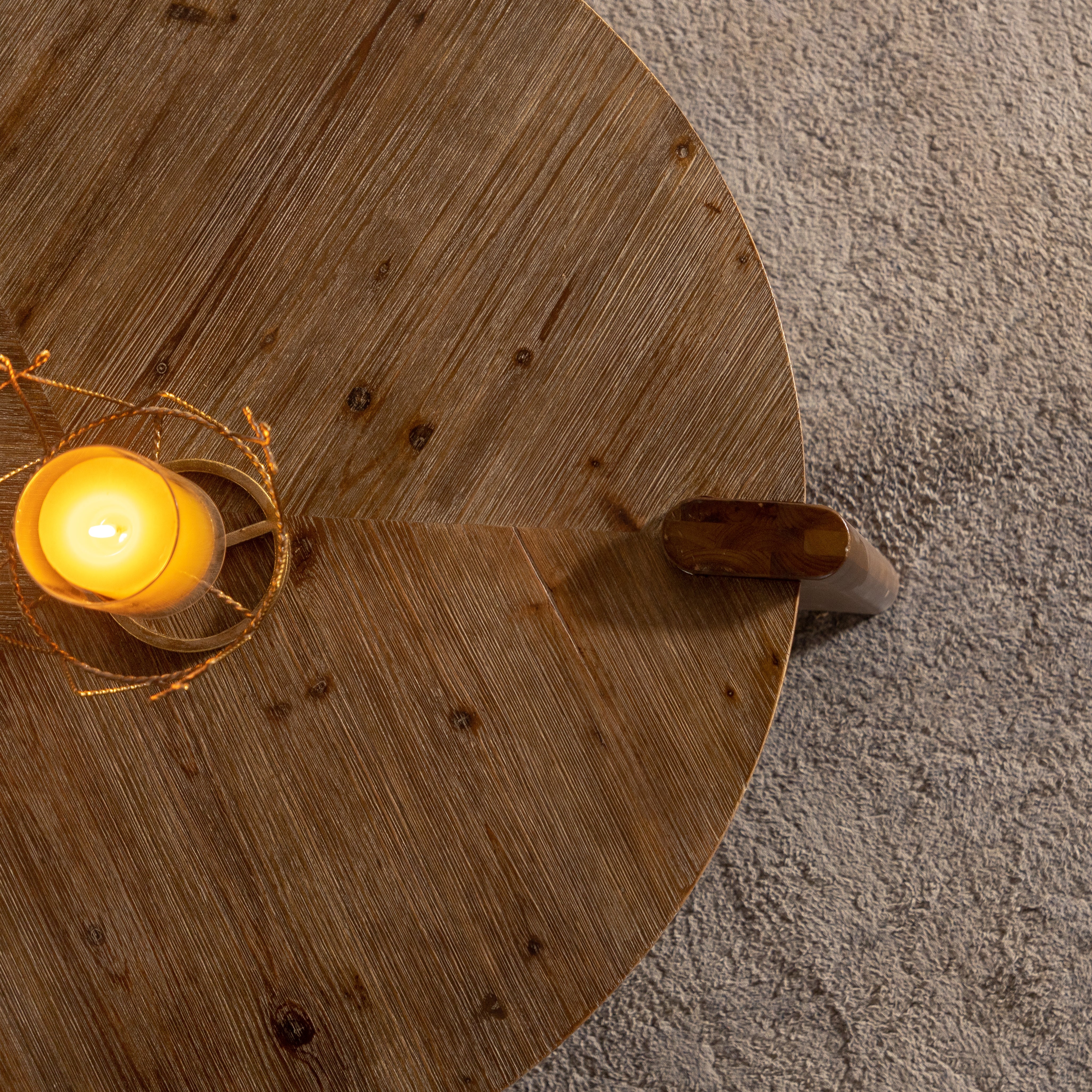 Wood Round Coffee Table