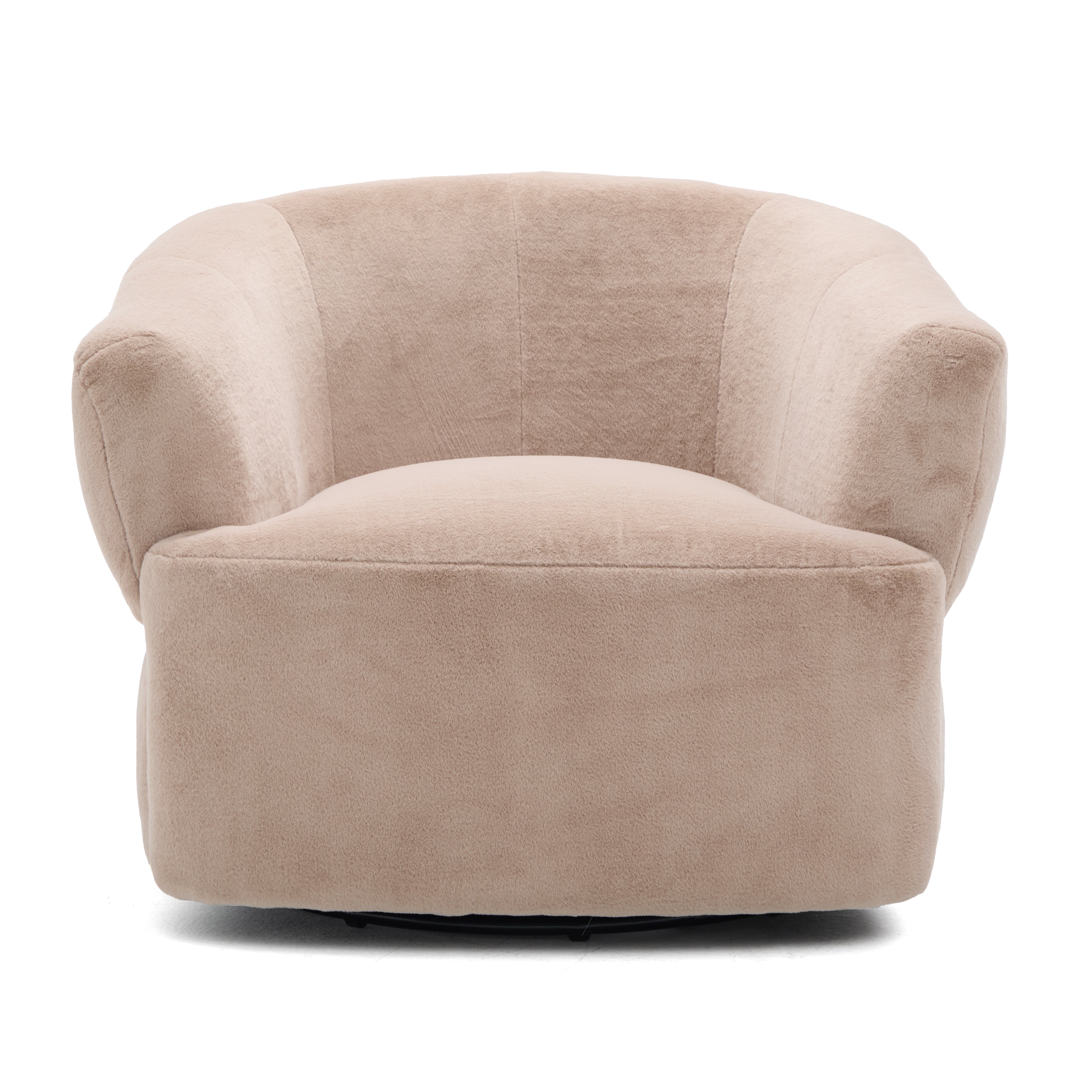 Plush Swivel Club Chair