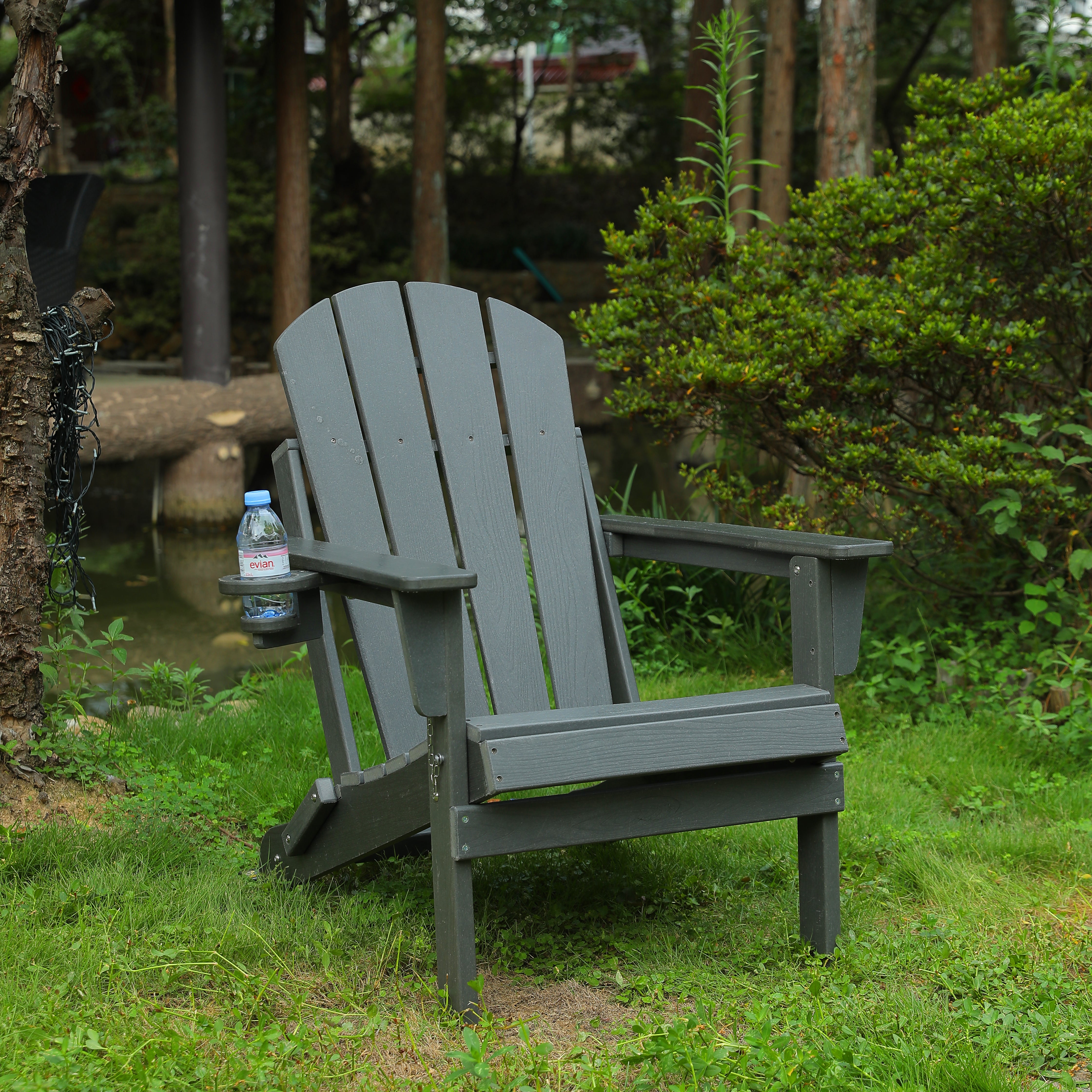 Composite Folding Adirondack Chair with Dual Cup Holder