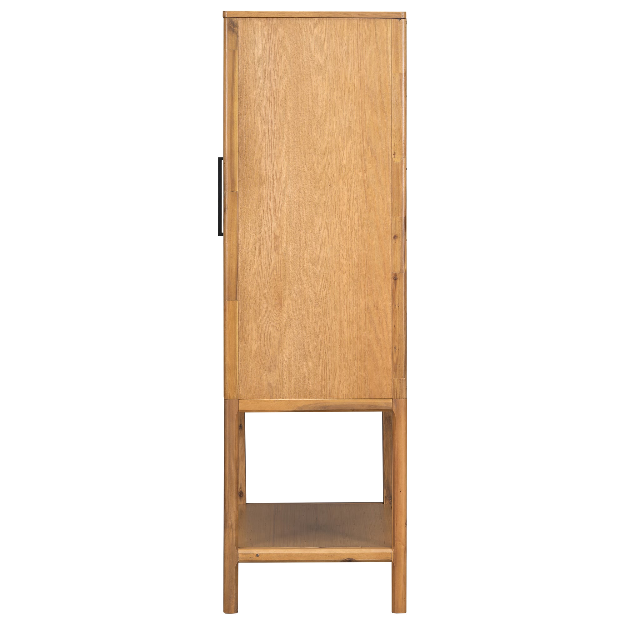 Modern Oak Veneer Tall Cabinet