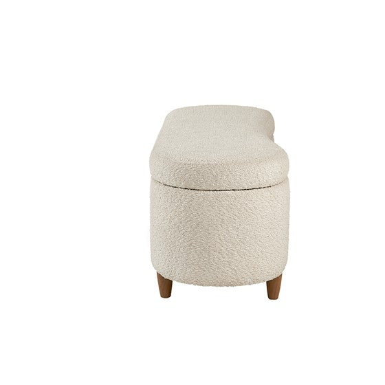 Gardenia Upholstered Flip Top Storage Bench with Solid Wood Legs