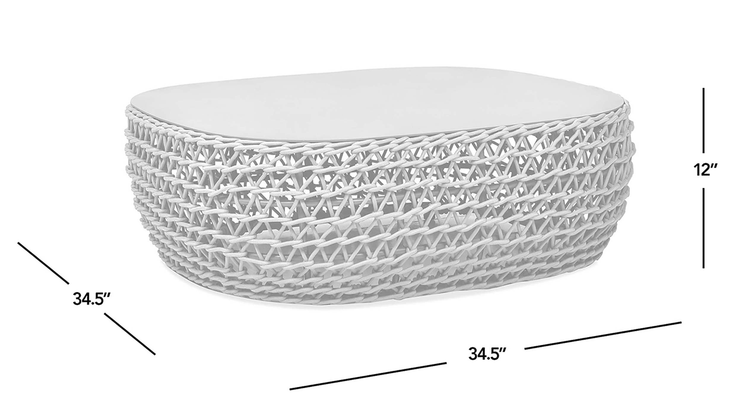 Willow Oval Wicker Patio Coffee Table