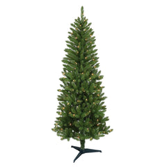 5 ft Pre-lit Carson Pine Artificial Christmas Tree with Lights & Stand