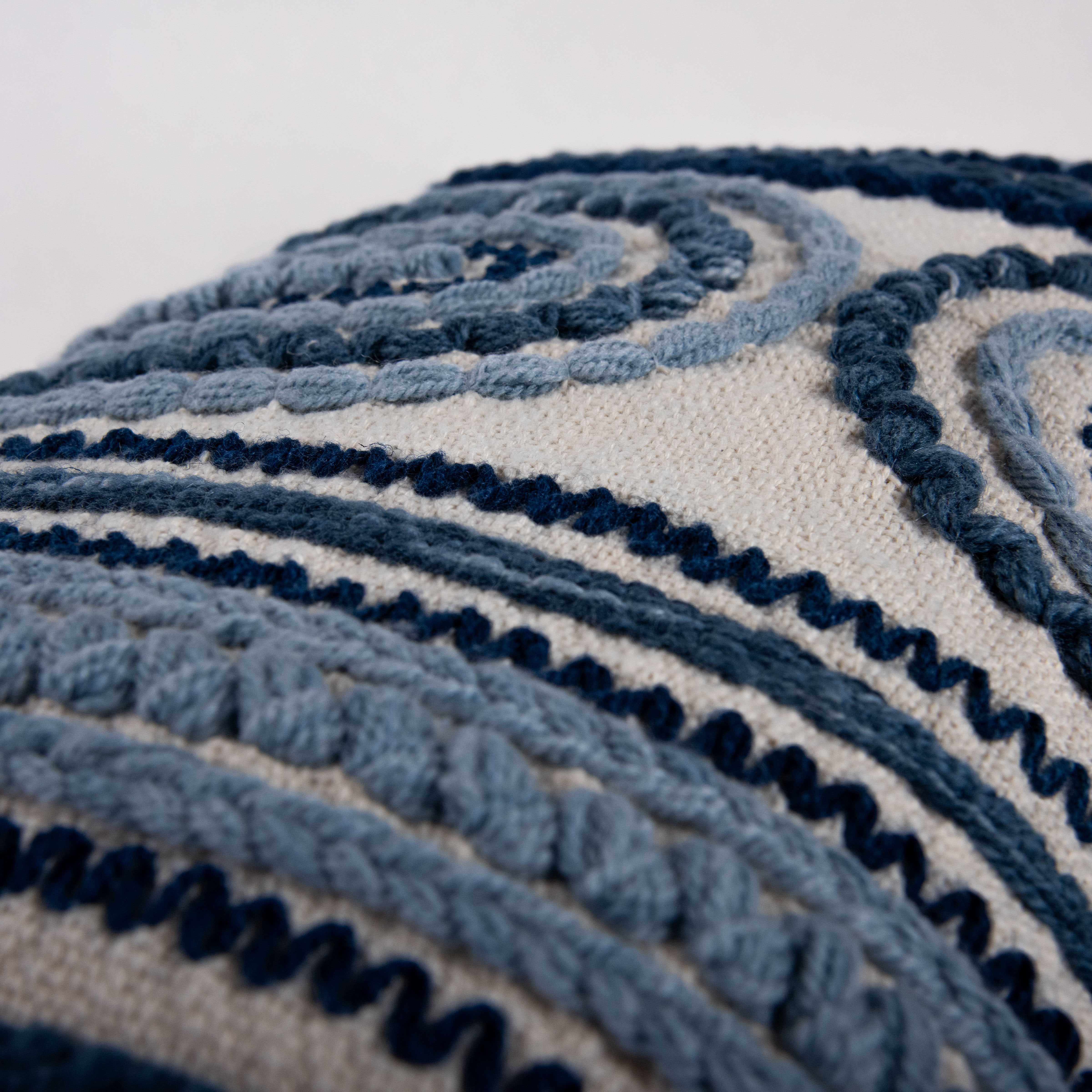 Woven Applied Yarns Abstract Decorative Throw Pillow