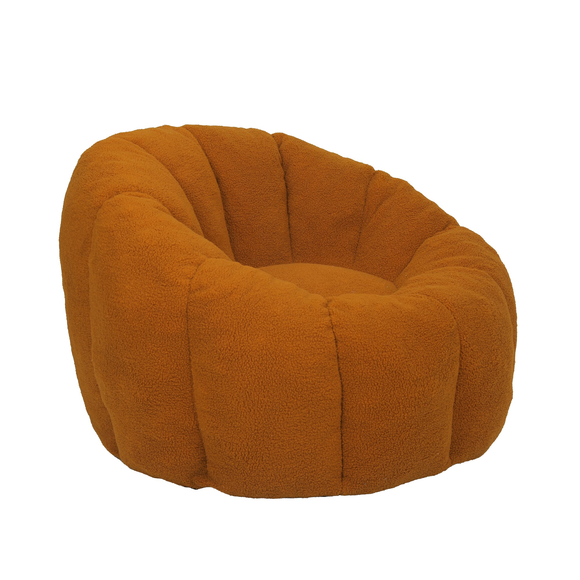 Plush Faux Fur Bean Bag Chair with Armrests