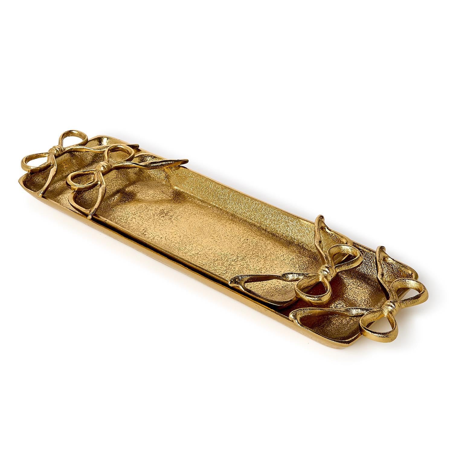 Gold Bows Serving Trays Includes 2 Sizes, Set of 2