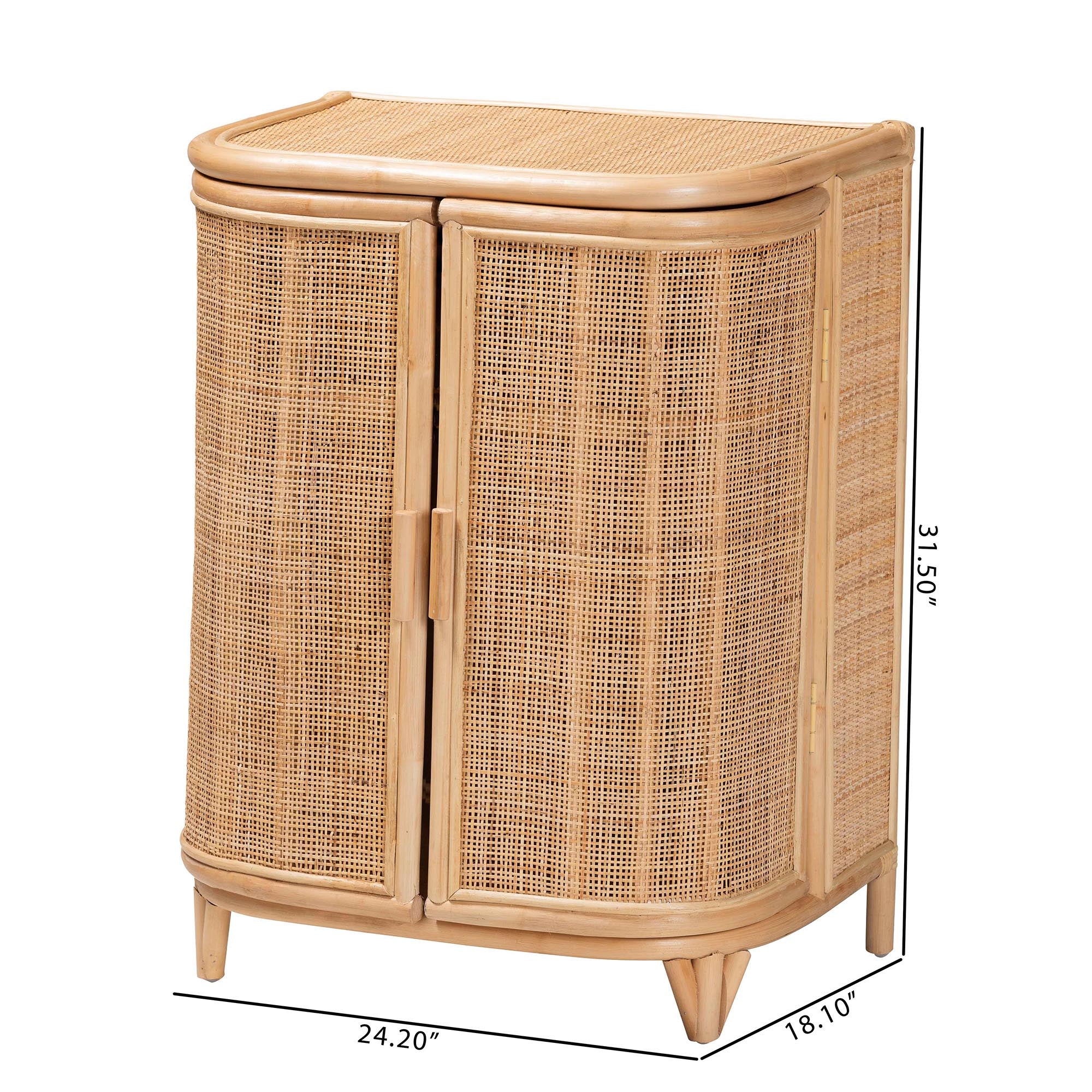 Fleur Rattan Storage Cabinet