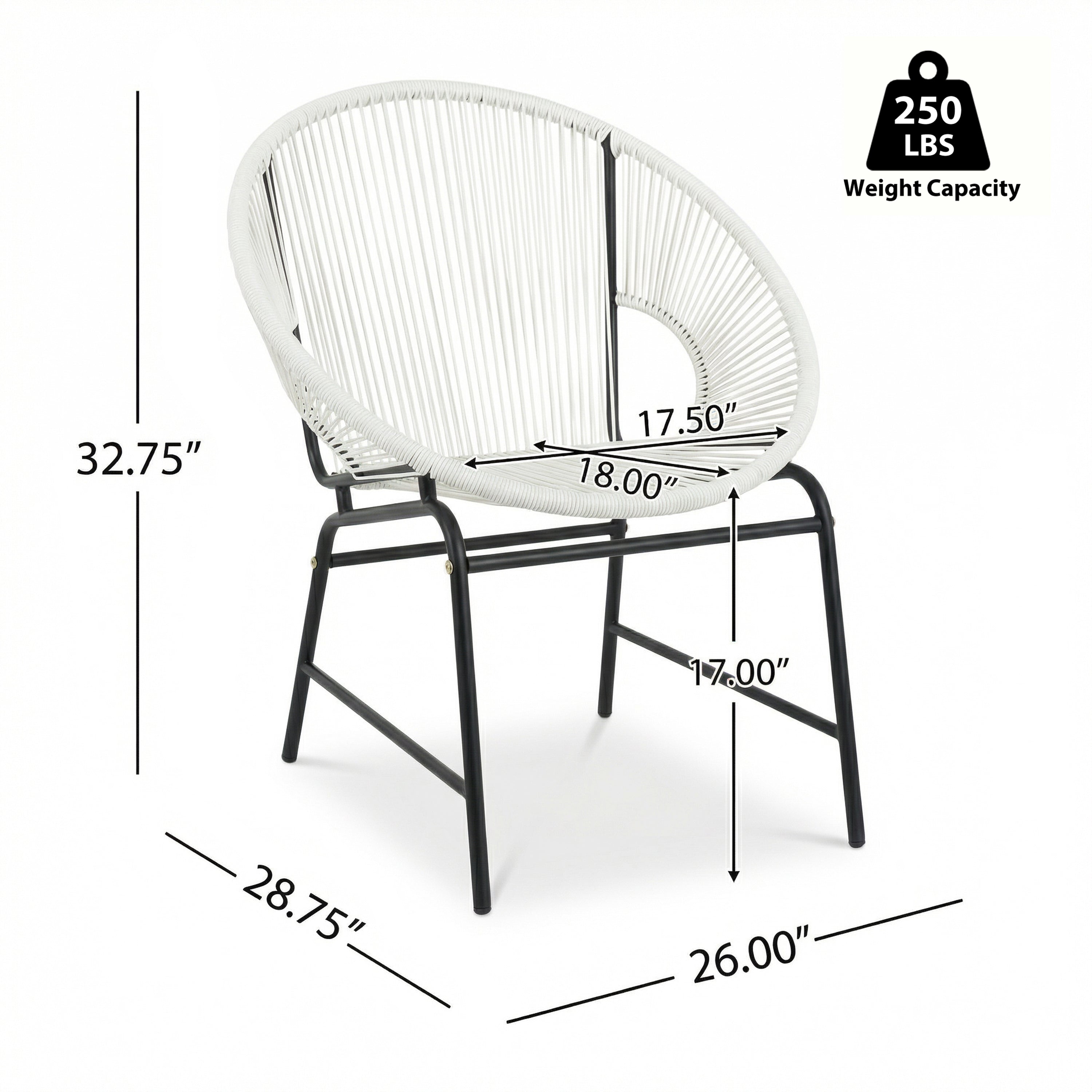 NUSA OUTDOOR PATIO WICKER CHAIR, TEAL PE RATTAN & IRON FRAME, SET OF 2