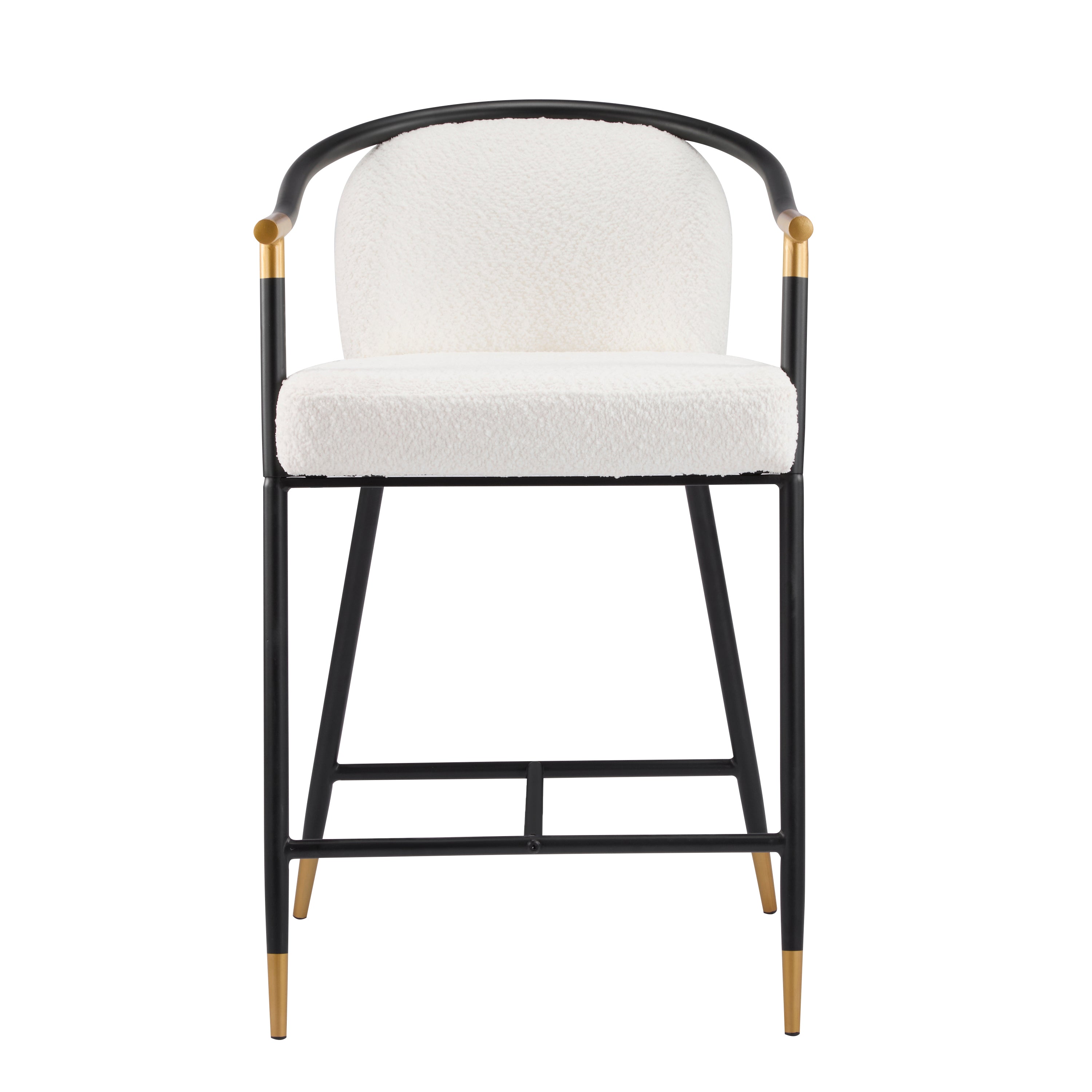 Hawthorn Upholstered Counter Stool with Metal Frame, Set of 2