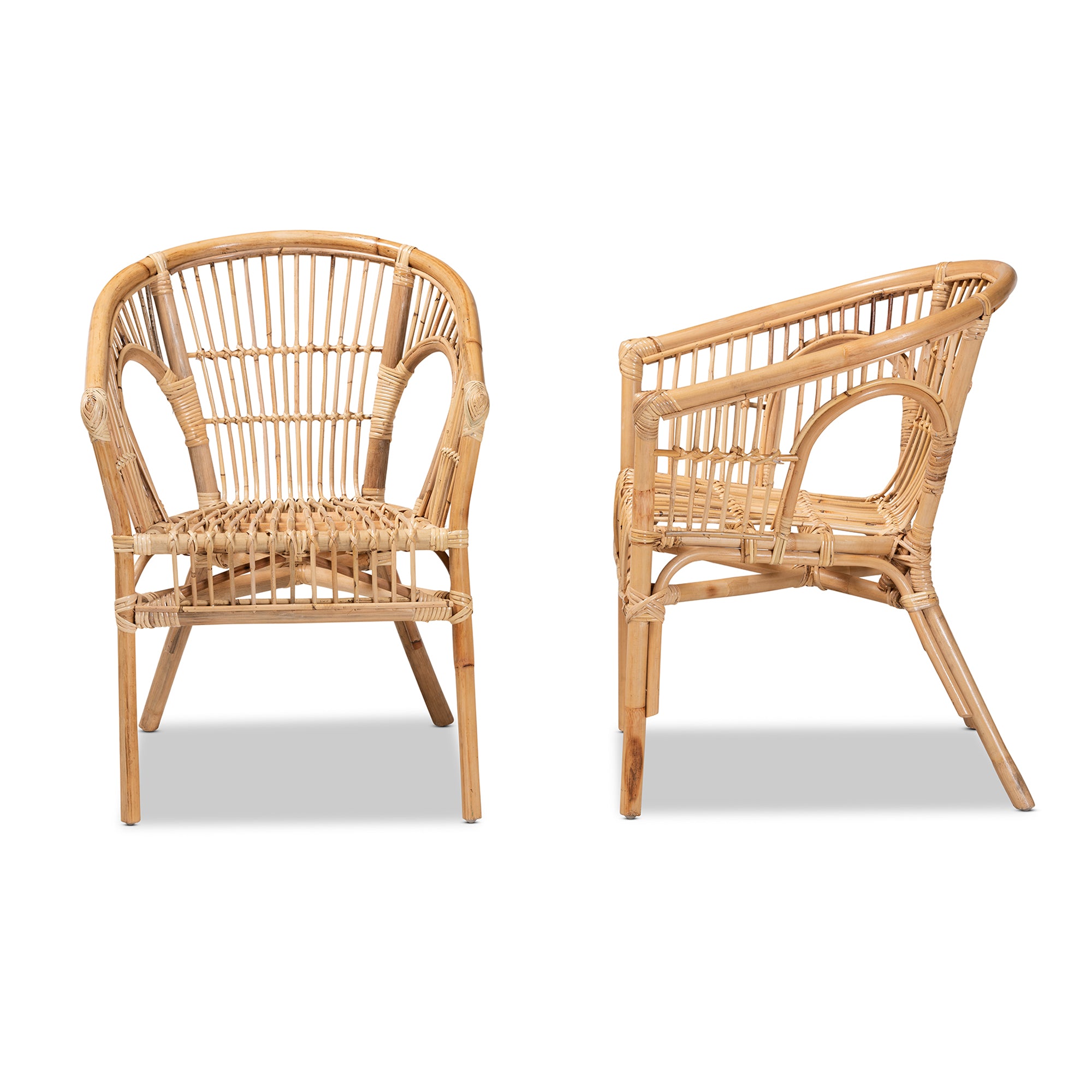 Calliroe Rattan 2-Piece Dining Chair Set