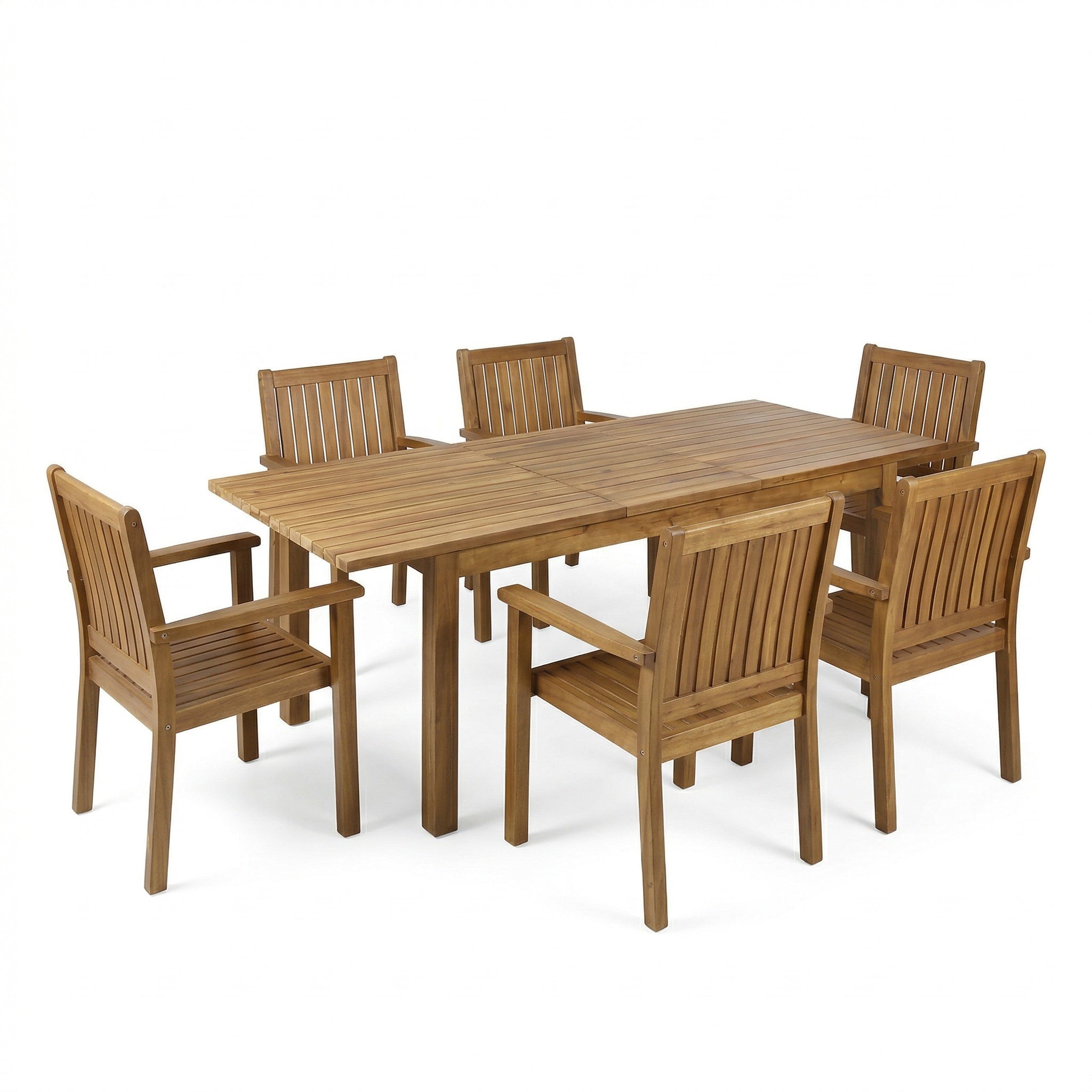 7 Pieces Acacia Wood Outdoor Dining Set