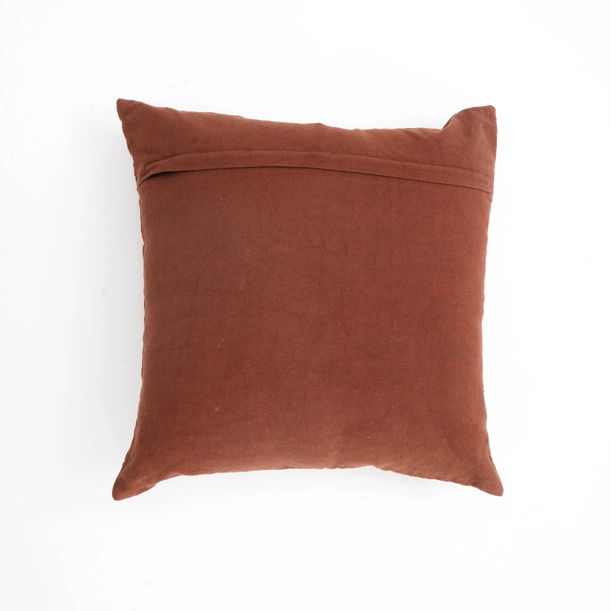 Linen Floral Embroidered Pillow