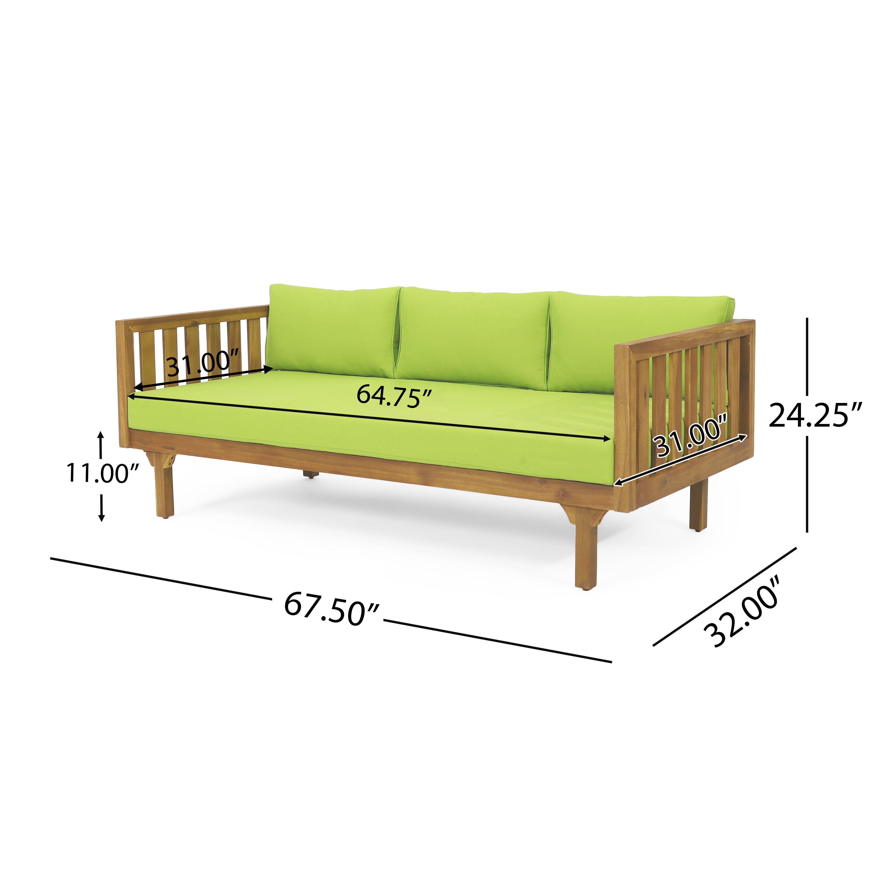 Tidewell Outdoor Acacia Wood Patio Furniture Set