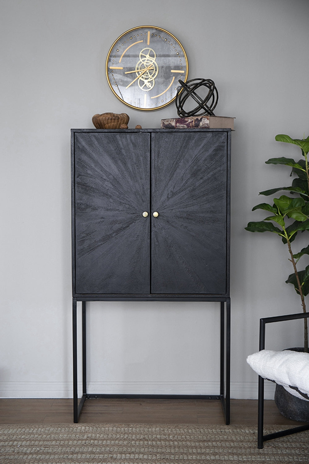 Minimalist Black Cabinet