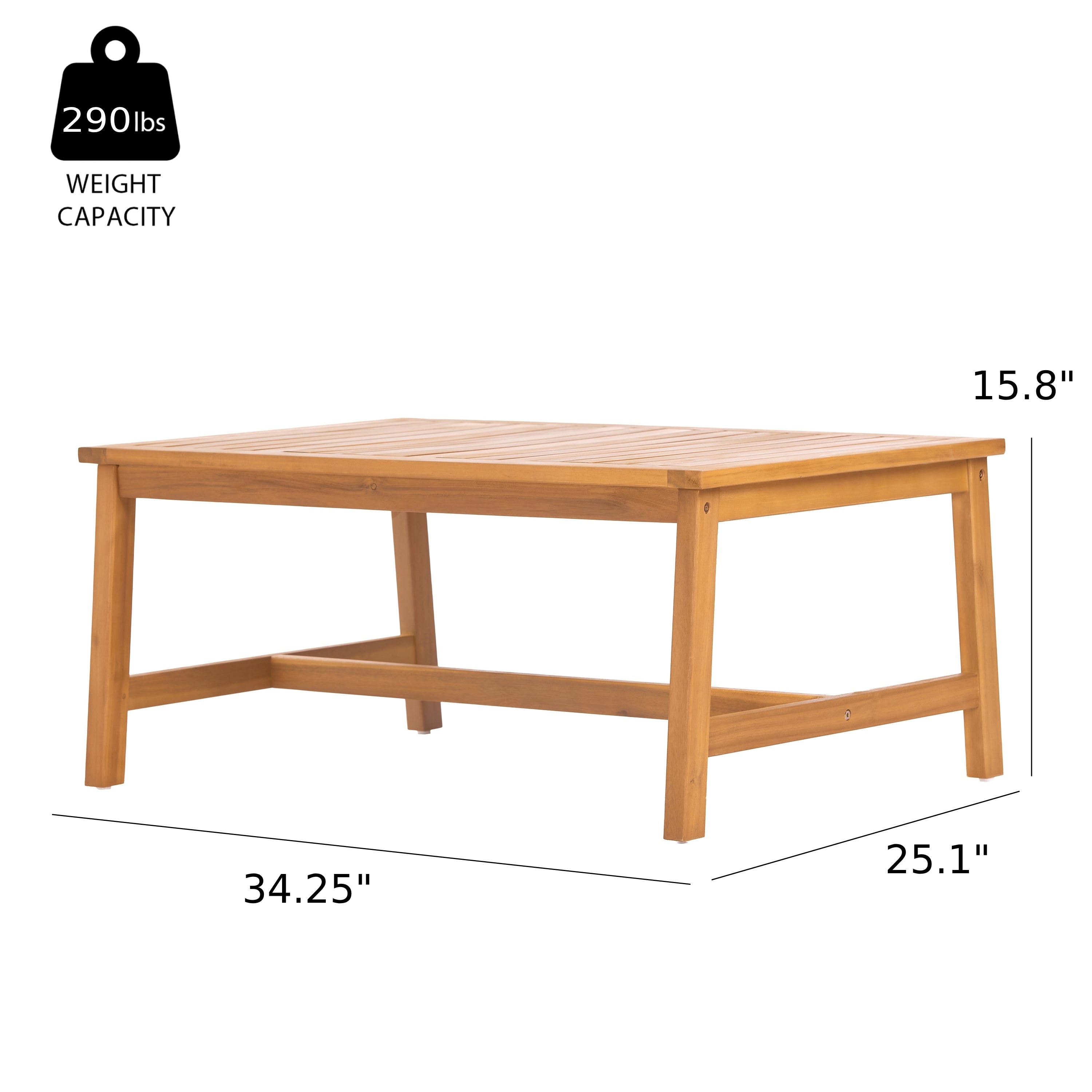 Khali 4 Piece Acacia Wood Outdoor Set