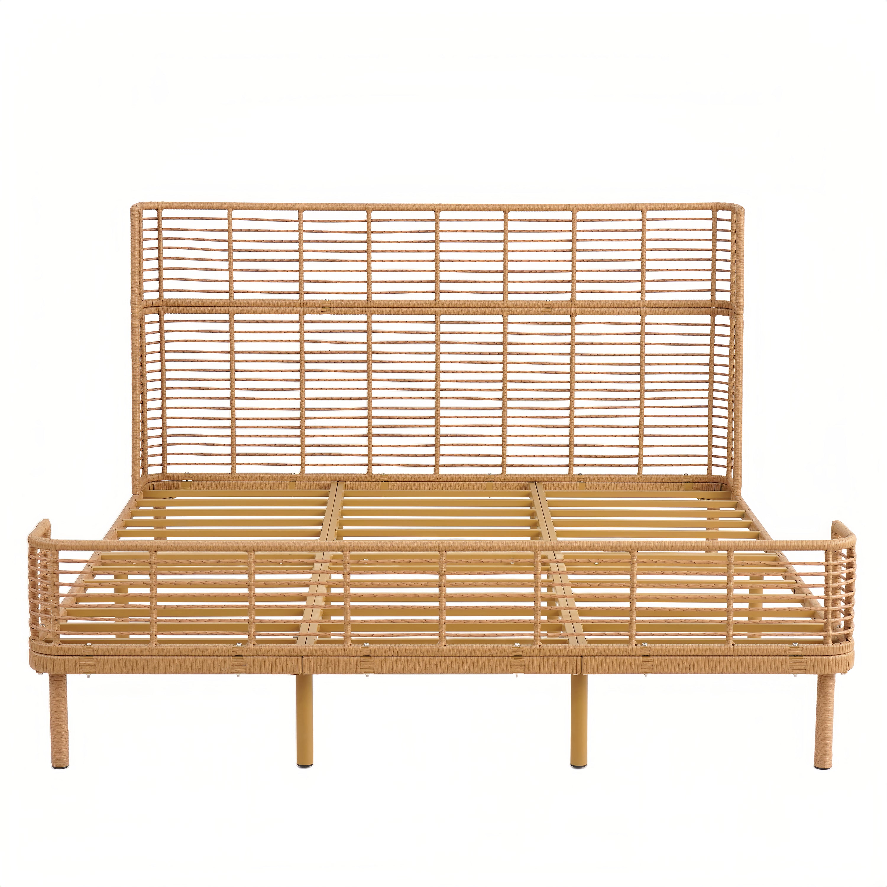 Wingback Rattan Bed