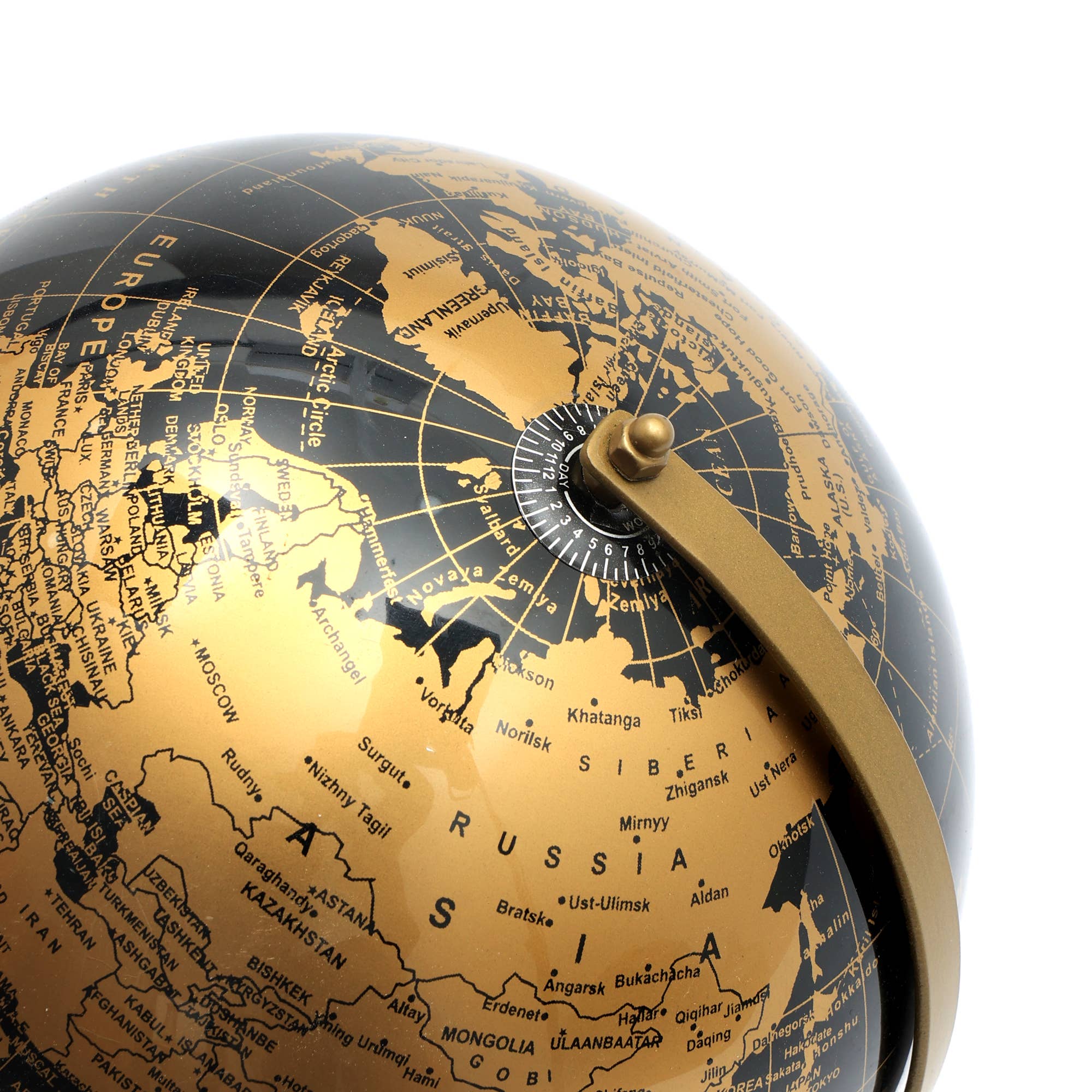 Tabletop Iron Electroplated Globe With V Stand