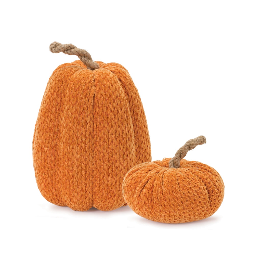 Plush-Fabric-Pumpkin-(set-of-2)-Orange-Fall-Decor