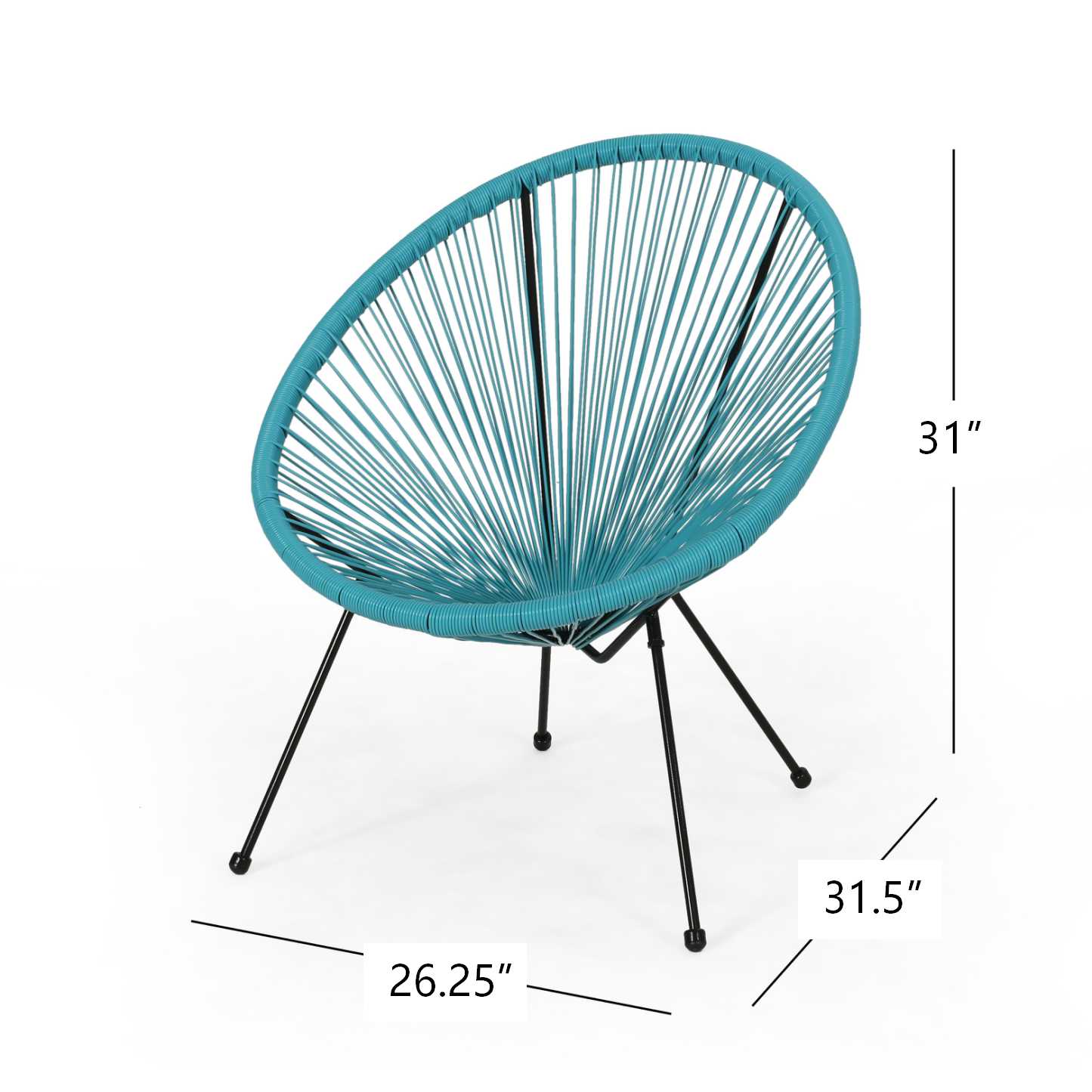Anson Chair, Set of 2 - Teal