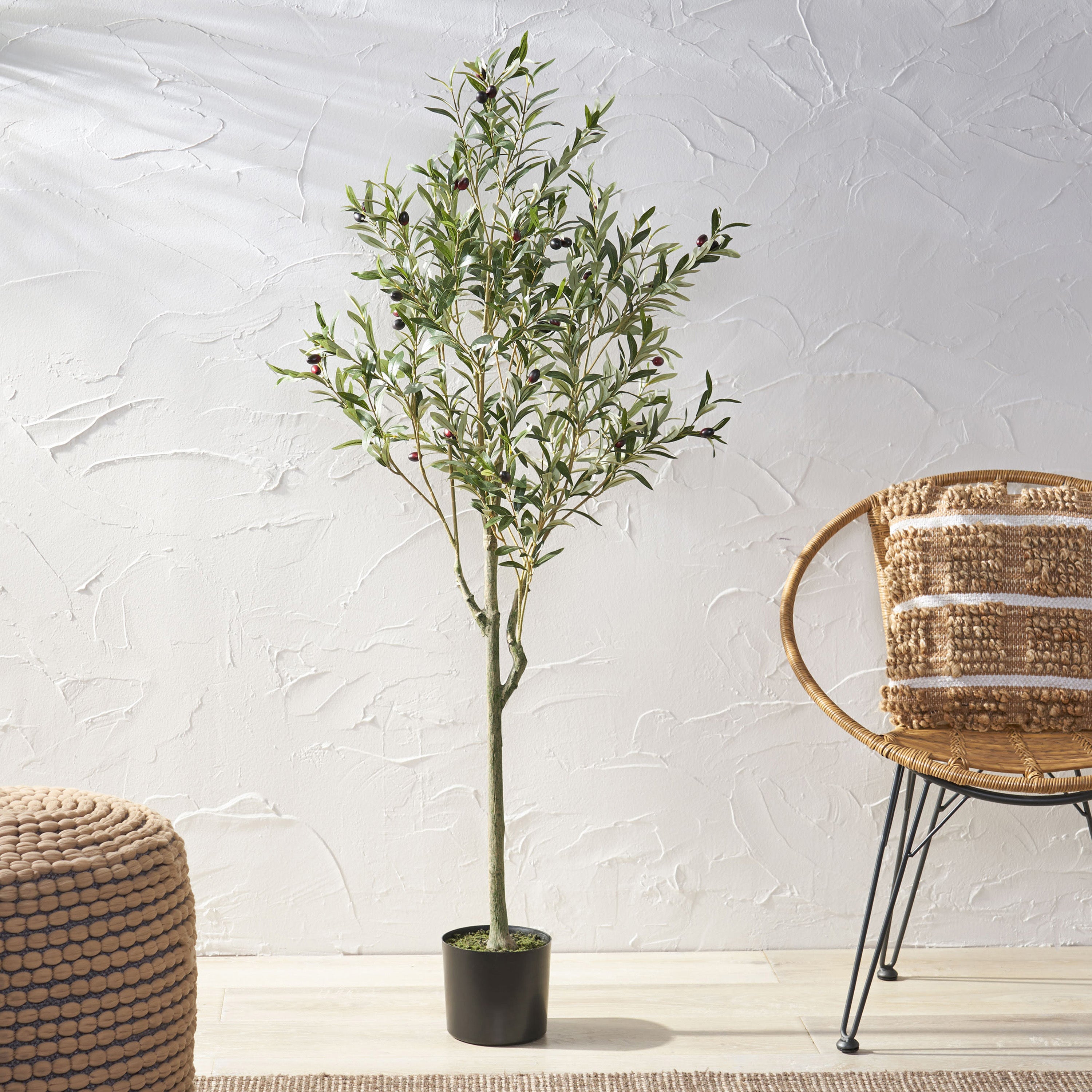 59" Artificial Olive Tree