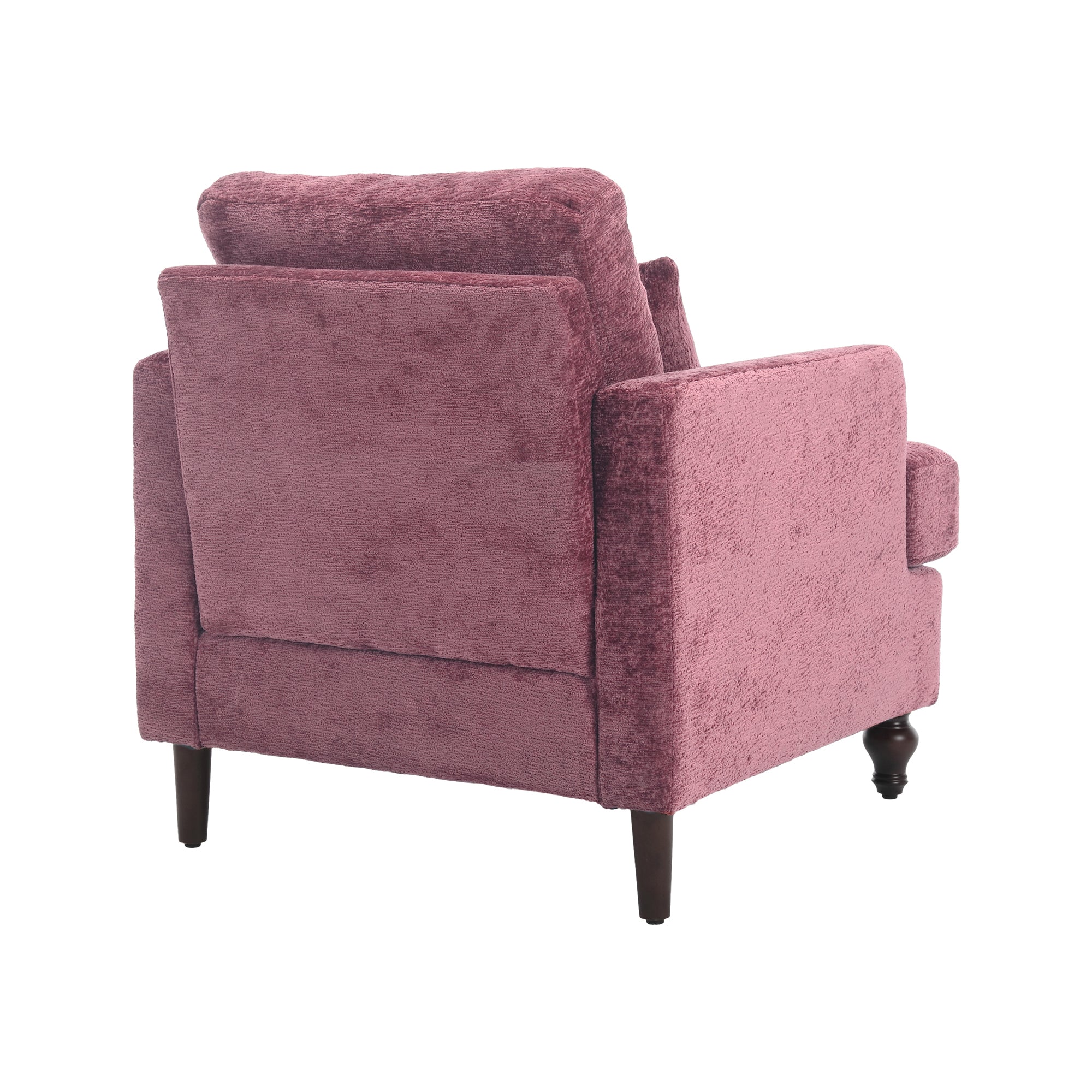Chenille Tufted Upholstered Club Accent Chair