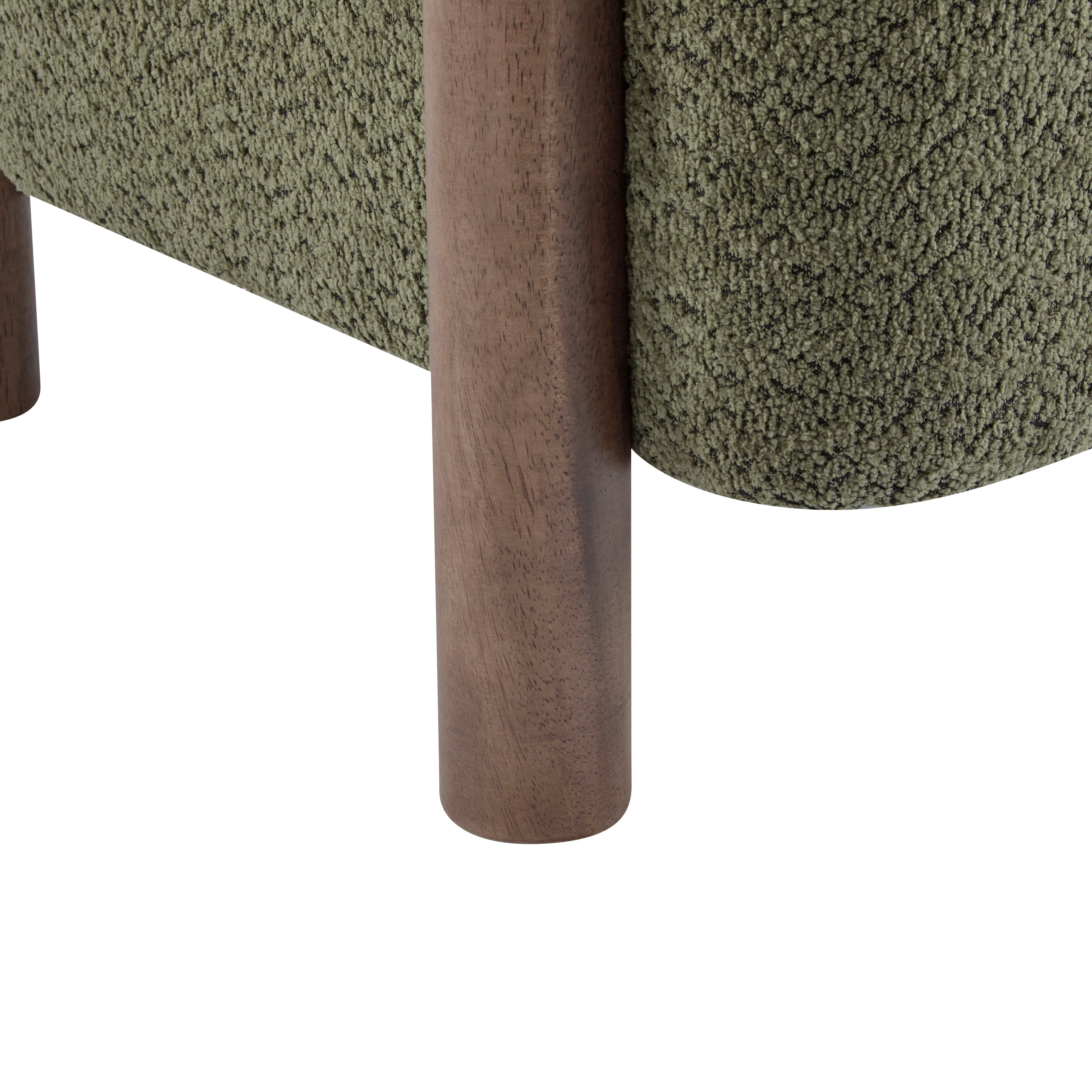 Boucle Upholstered Accent Arm Chair with Modern Wooden Frame