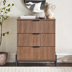 3-Drawer Chest with Reeded Drawer Fronts - Dressers