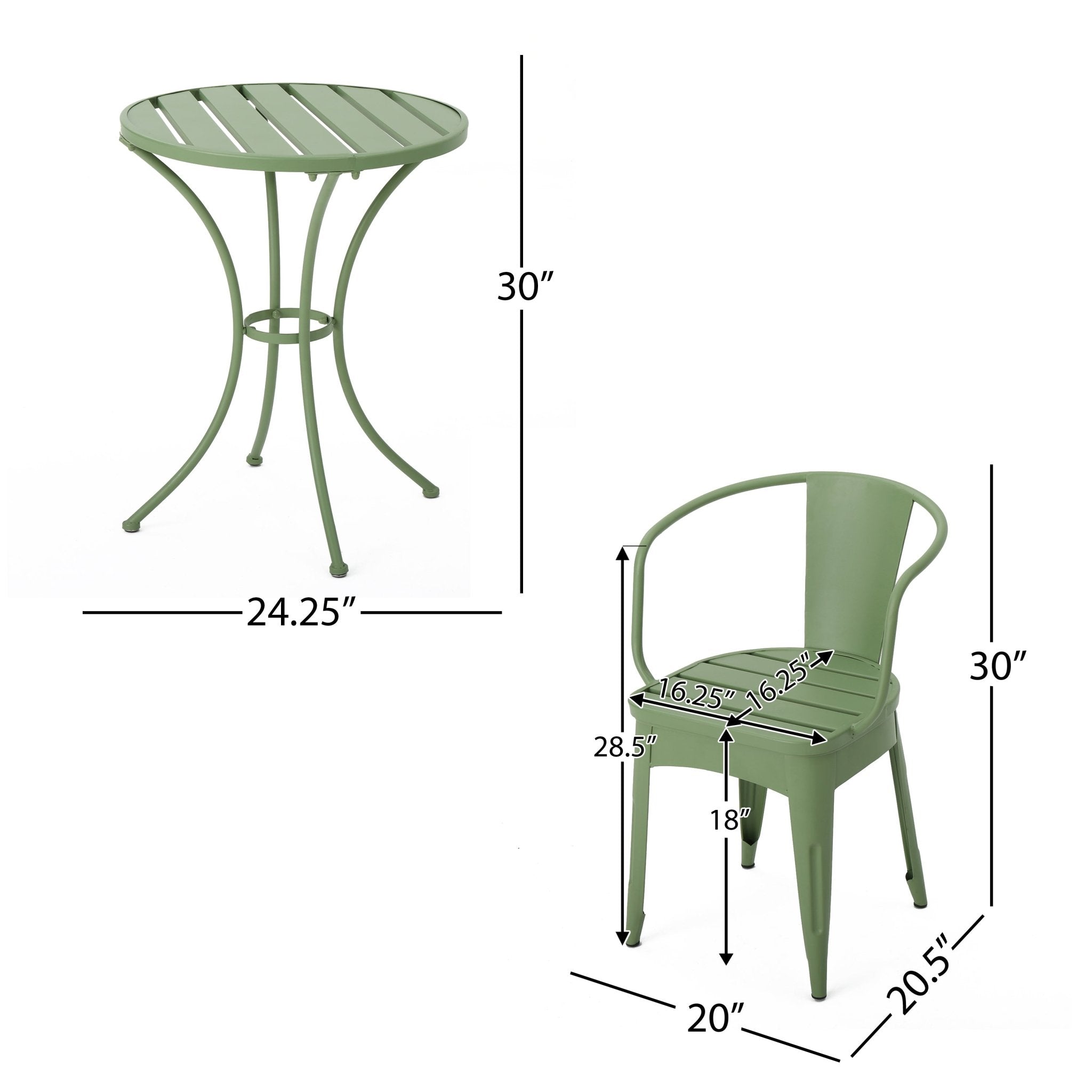 3 - Piece Bistro Set with Table and 2 Chairs - Outdoor Dining Furniture Sets