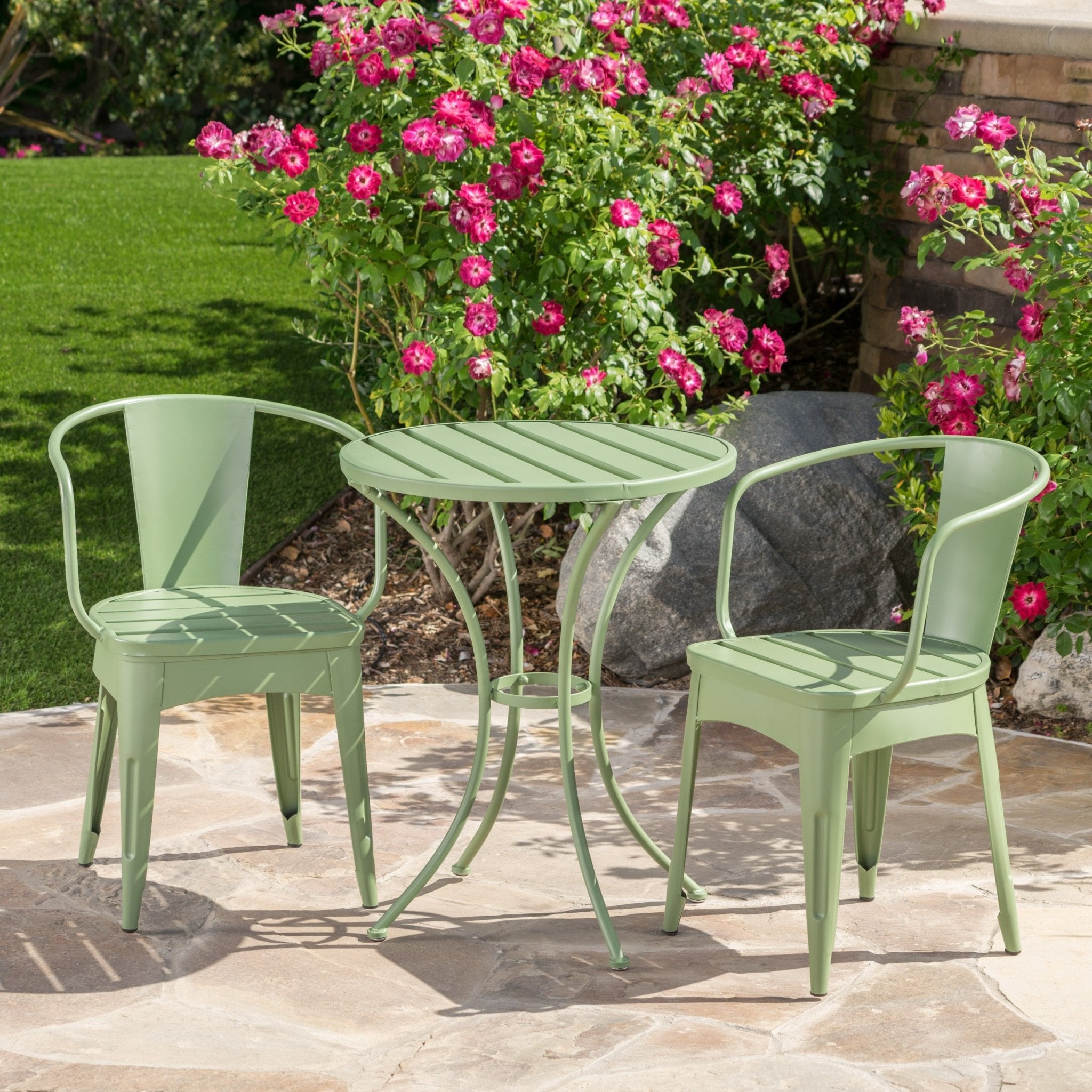 3 - Piece Bistro Set with Table and 2 Chairs - Outdoor Dining Furniture Sets
