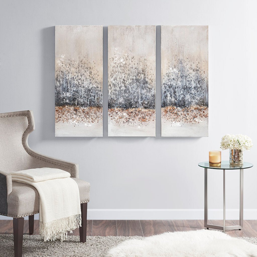 3 - Piece Canvas Wall Art Set with Abstract Design - Wall Decor