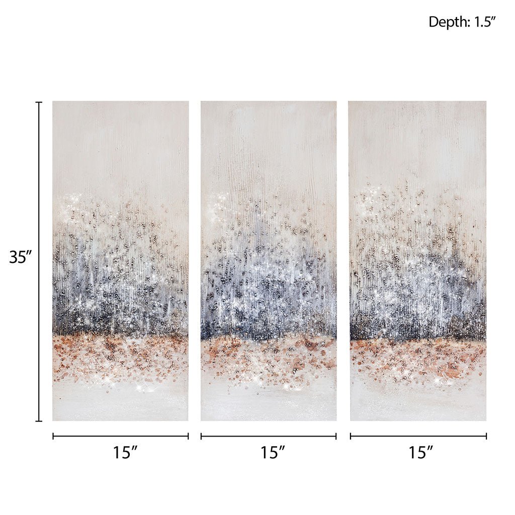 3 - Piece Canvas Wall Art Set with Abstract Design - Wall Decor