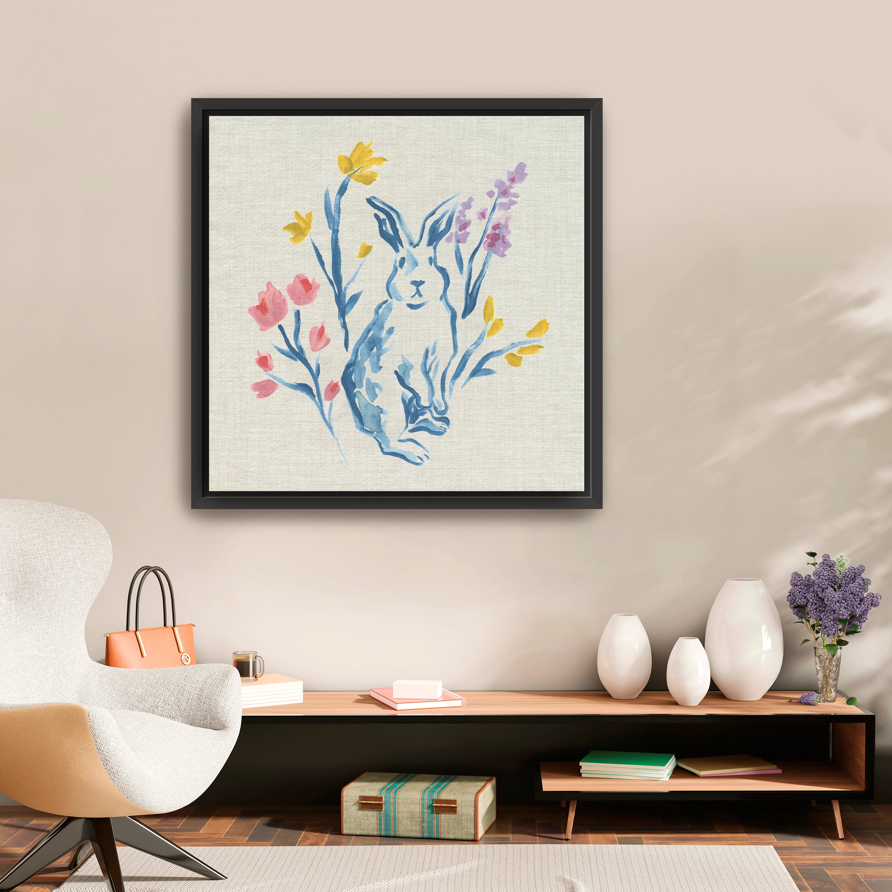 Lovely Rabbit I Canvas Giclee