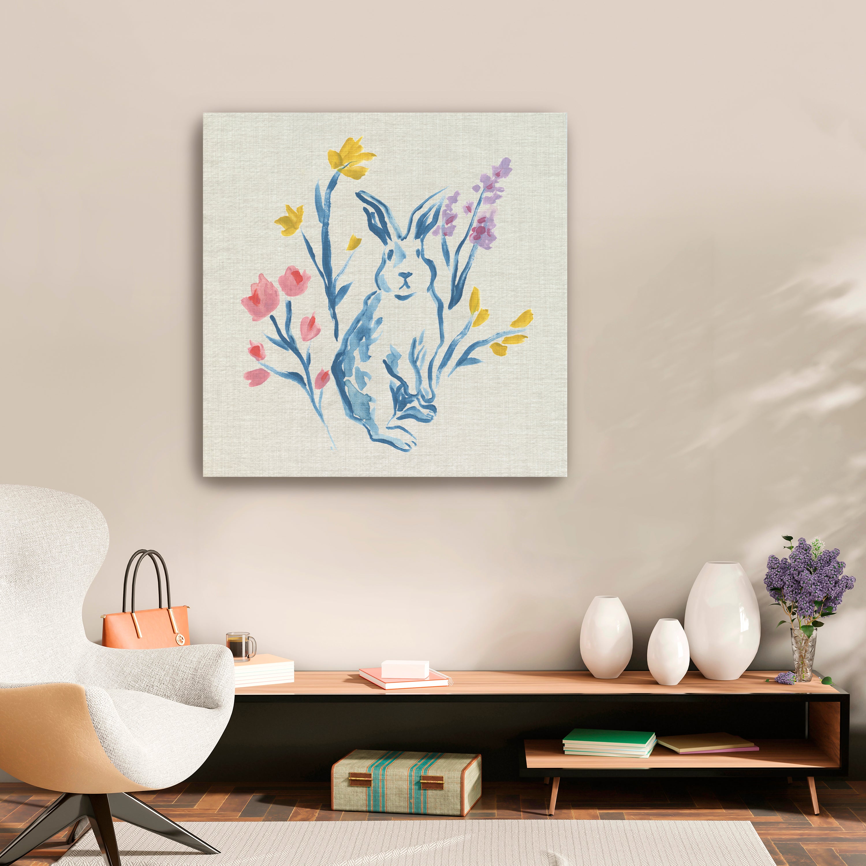 Lovely Rabbit I Canvas Giclee