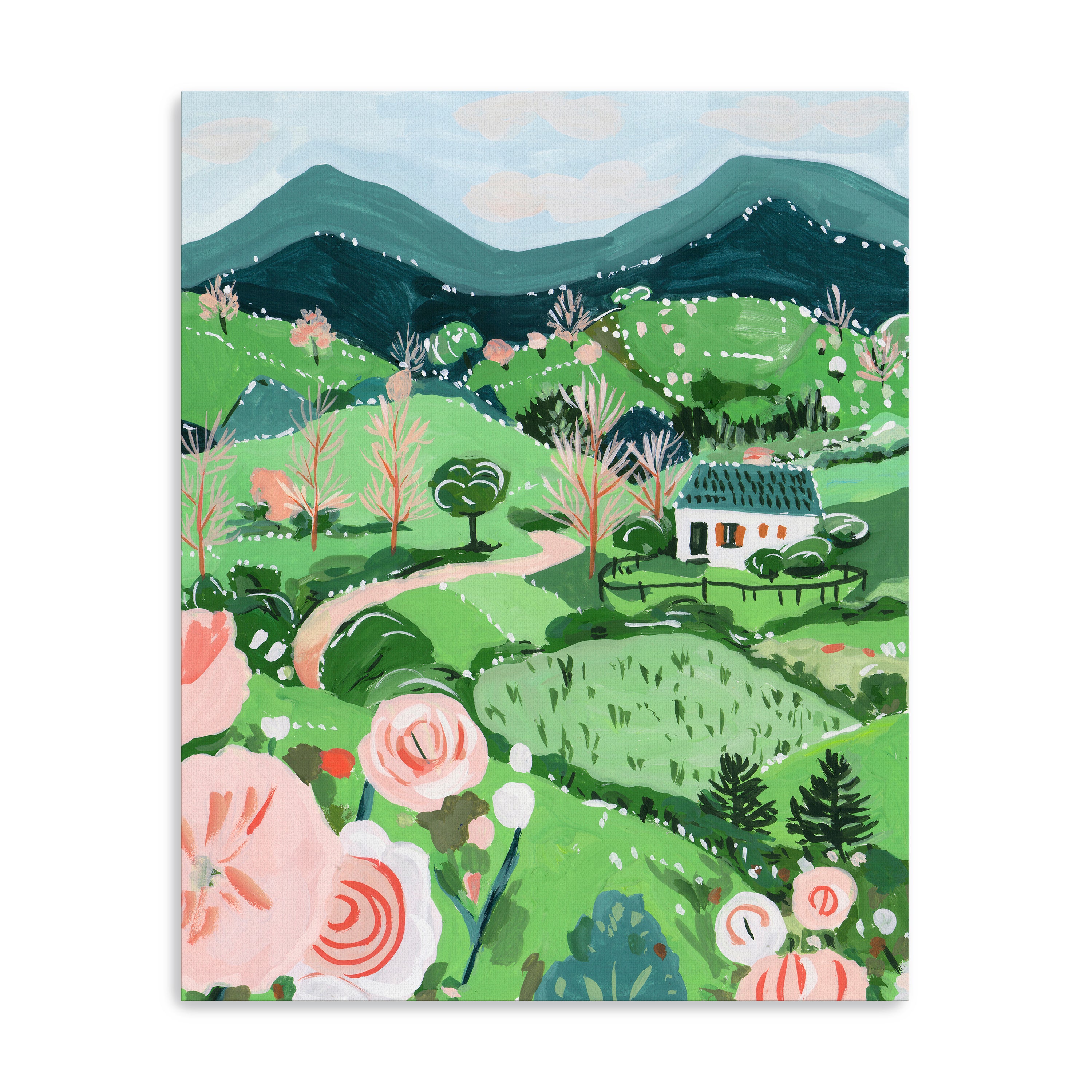 Patchwork Hills I Canvas Giclee