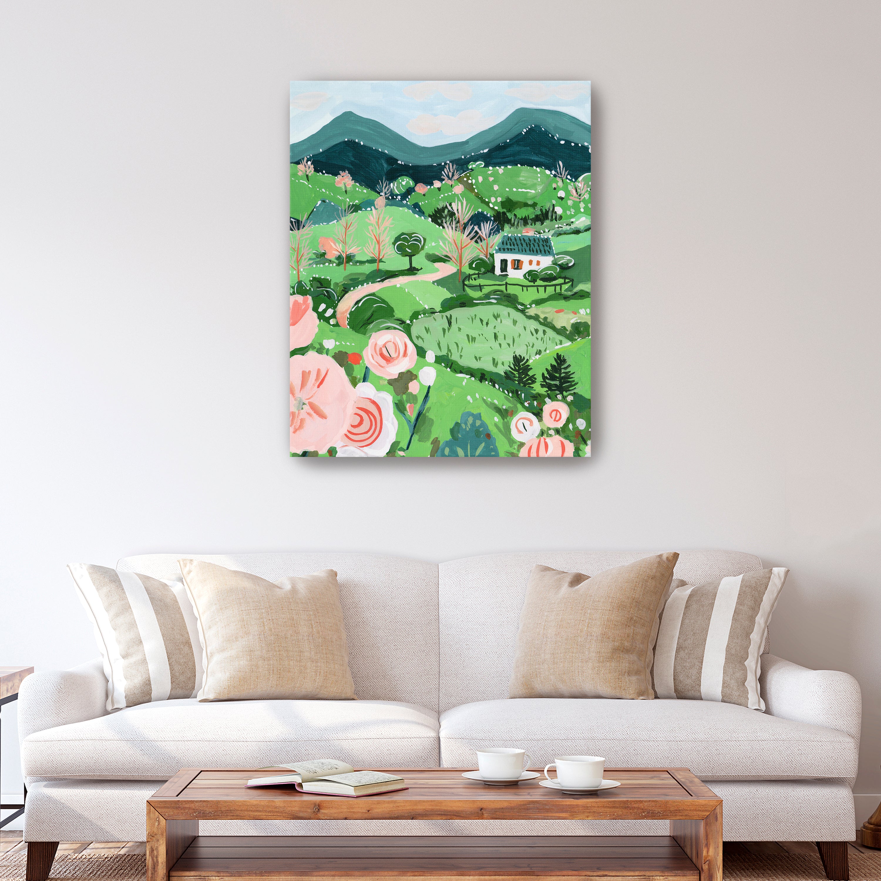 Patchwork Hills I Canvas Giclee