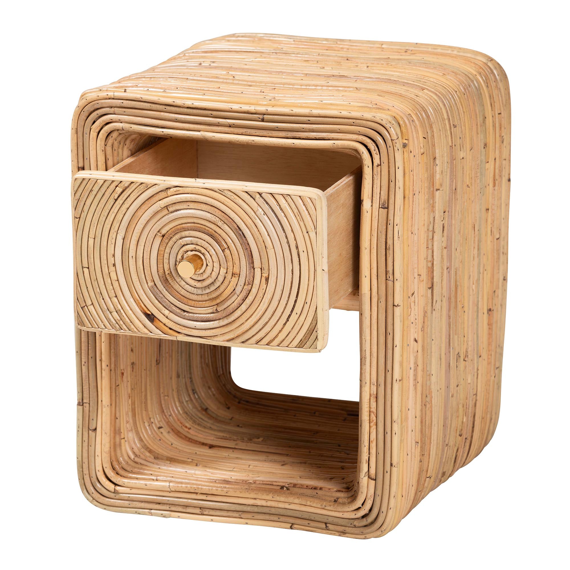 Evelyn Rattan 1-Drawer Nightstand