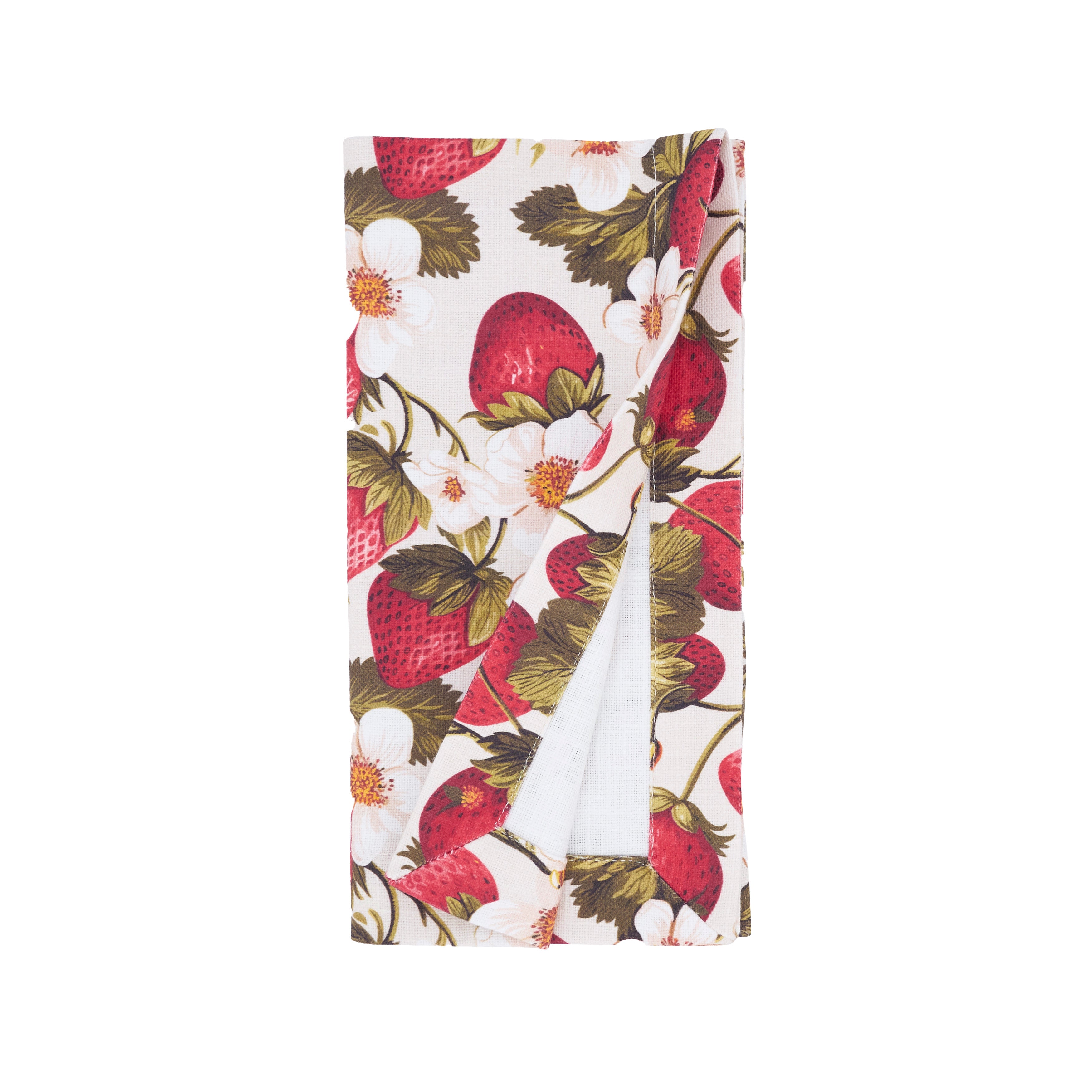 Breezy Juicy Strawberry Napkins, Set of 4