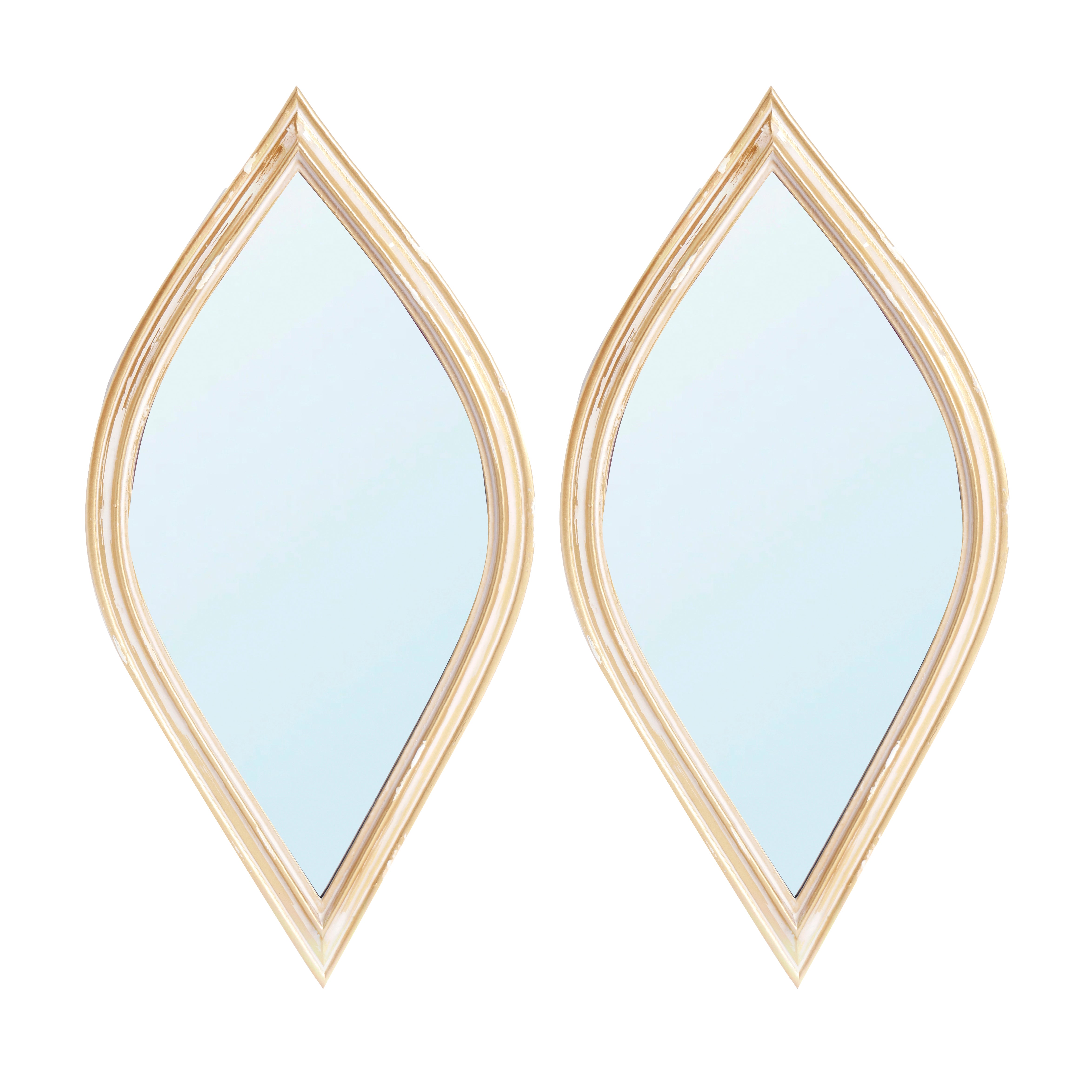 2-Piece Small Decorative Mirror for Wall Decor