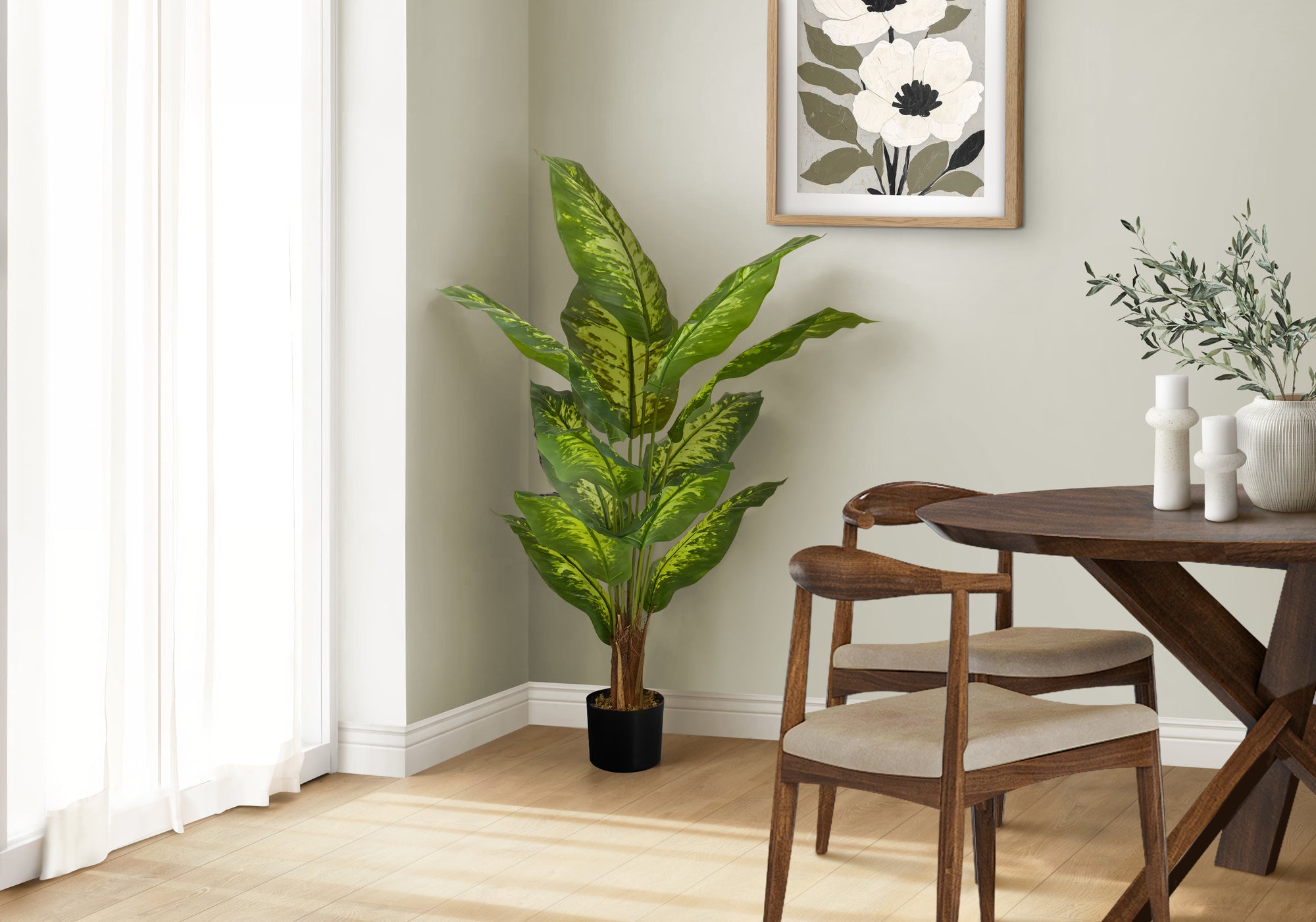 47" Faux Diffenbachia Tree