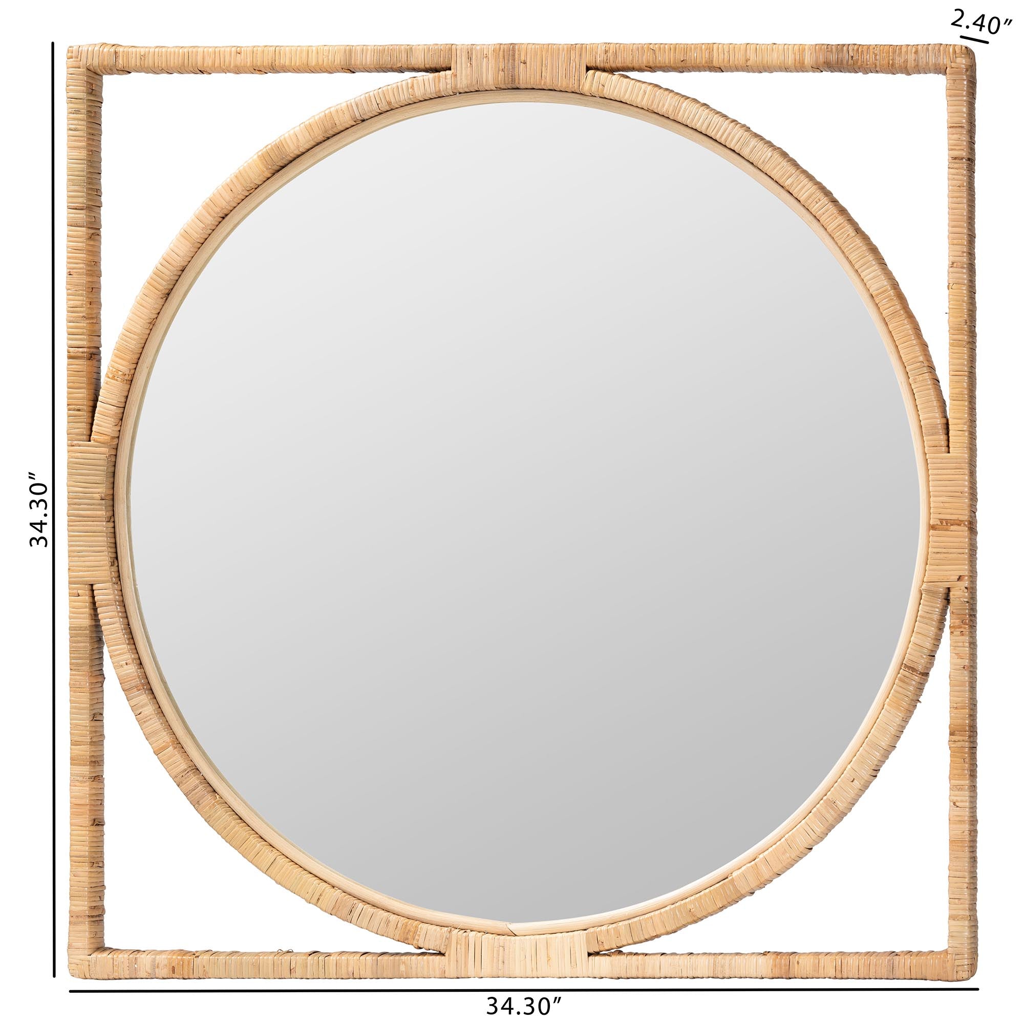Scott Rattan Wall Mirror