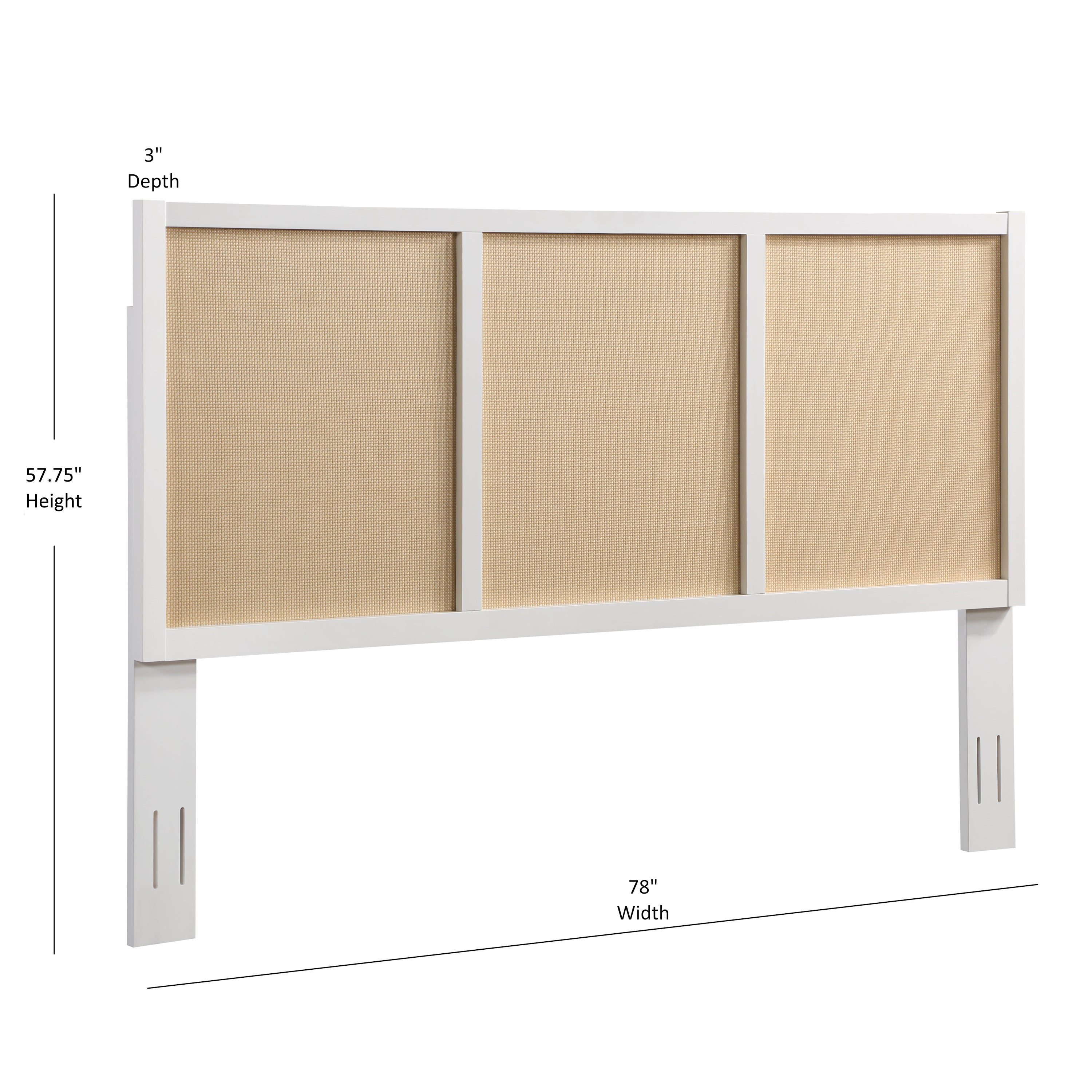 Barkley Cane and Solid Wood Headboard